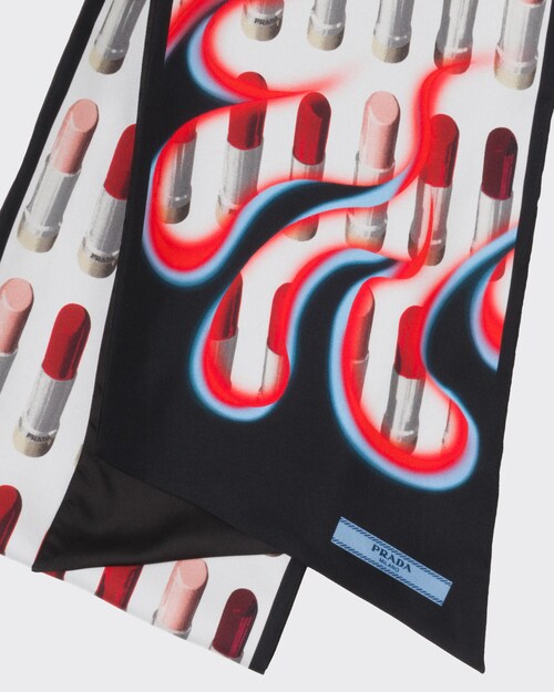 Prada Double Match Lipstick printed silk scarf 2