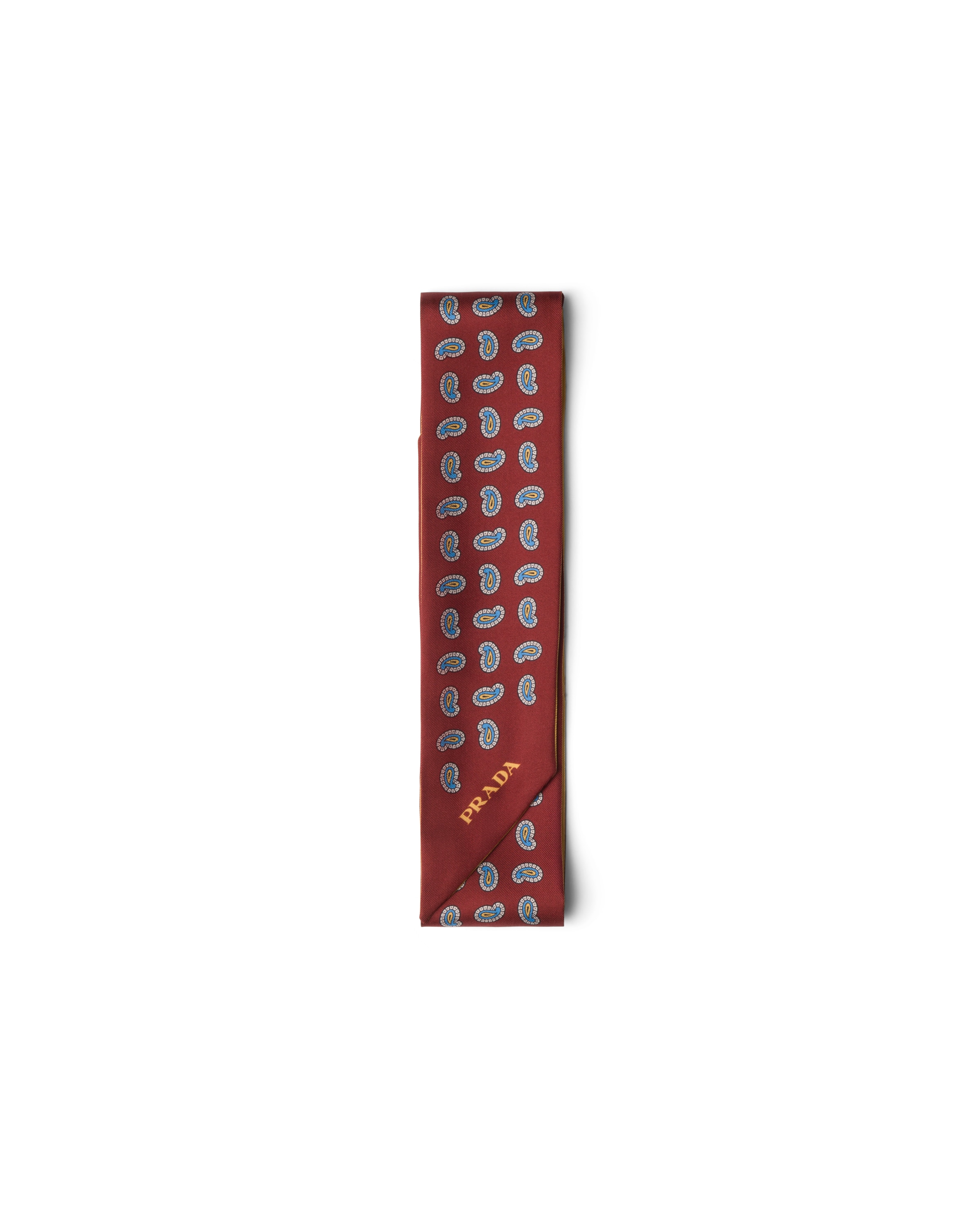 Prada Cravate Fine En Sergé De Soie Imprimé, Femme, Violet Raisin