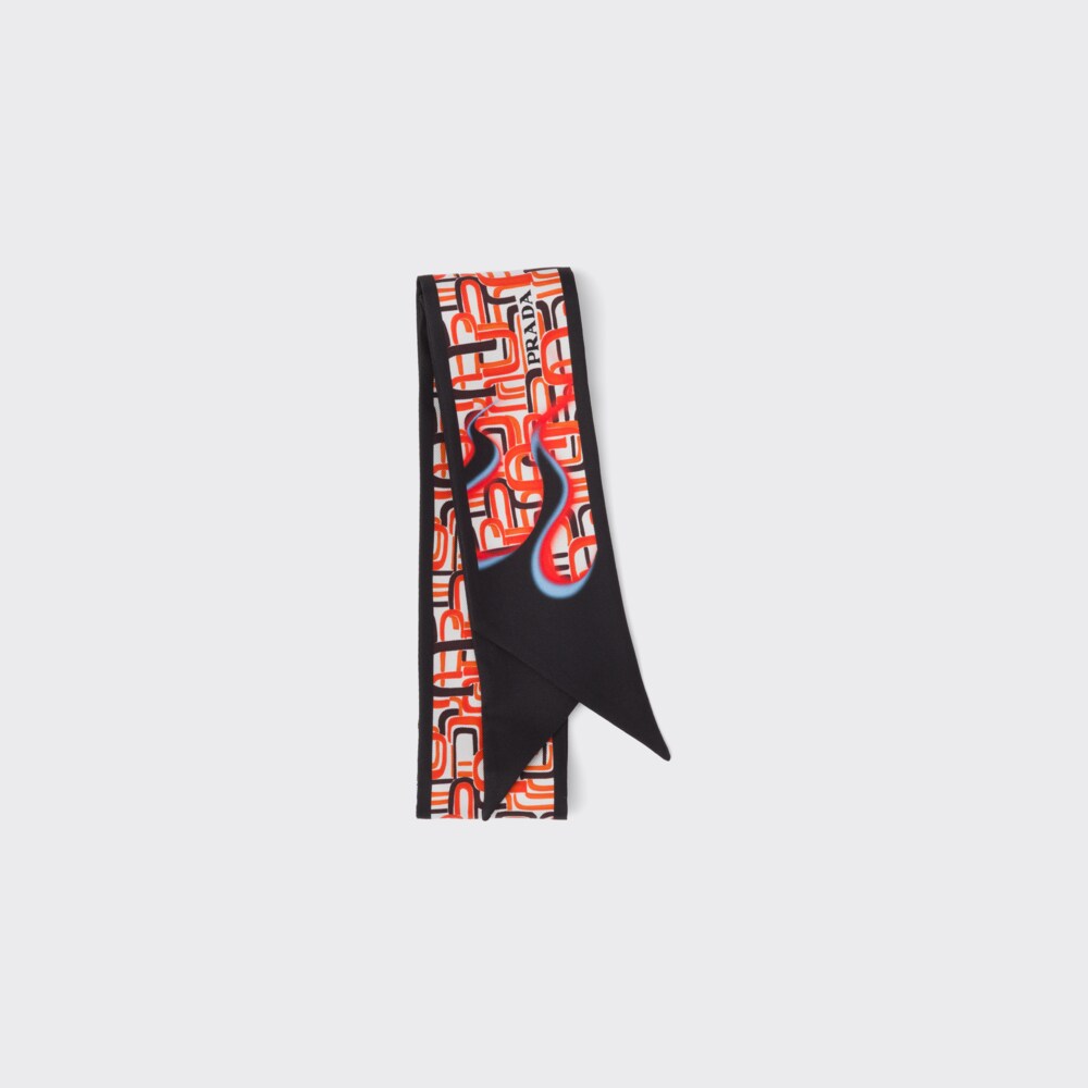 Prada Foulard Double Match en sergé imprimé 1