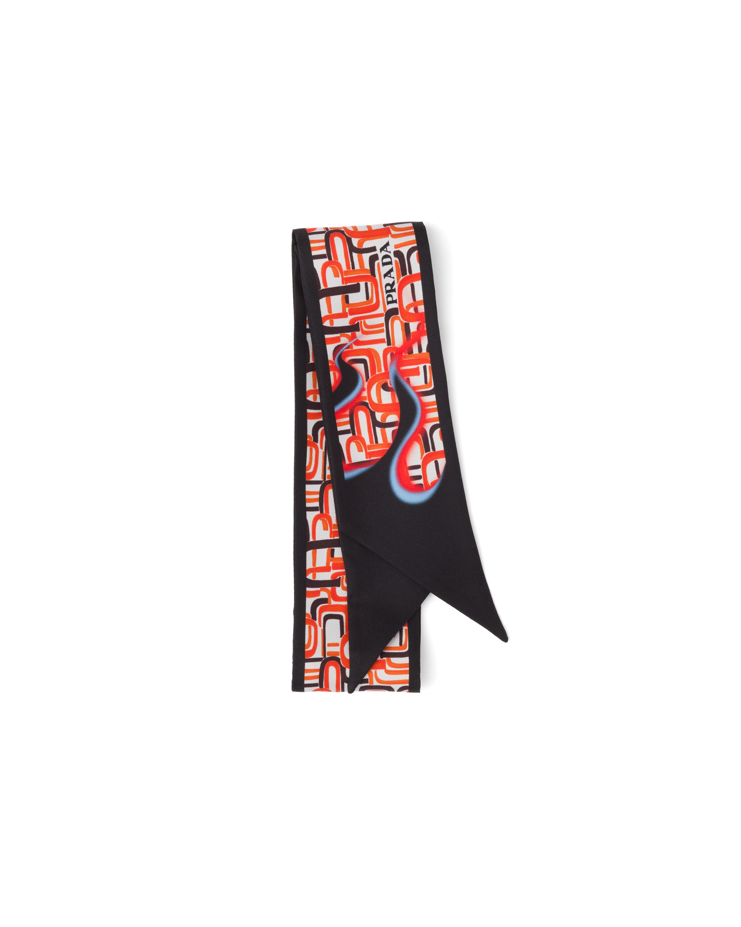 prada printed twill scarf