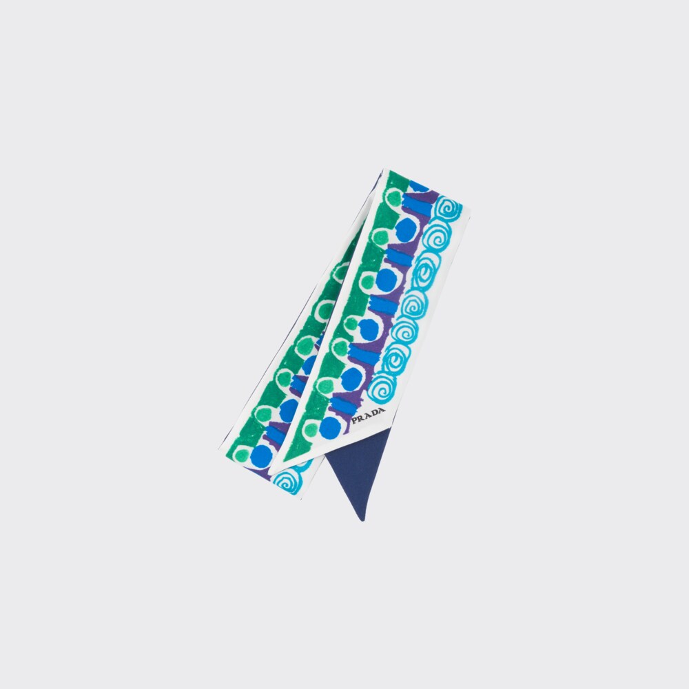 Prada Pittoresque print silk ribbon 1