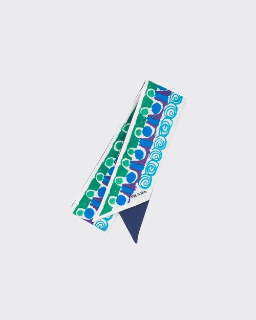 Prada Pittoresque print silk ribbon 1