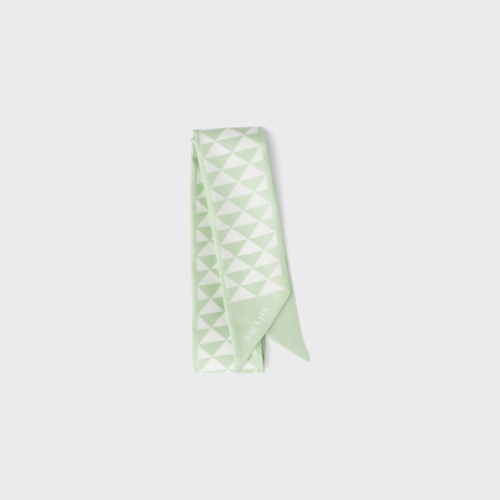 Prada Printed silk twill scarf 1