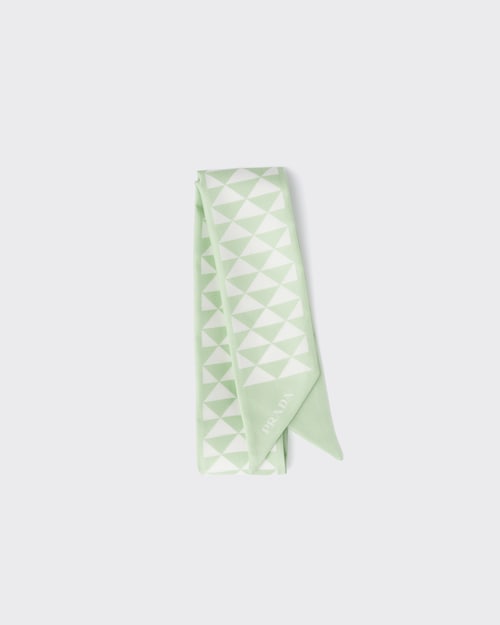 Prada Printed silk twill scarf 1