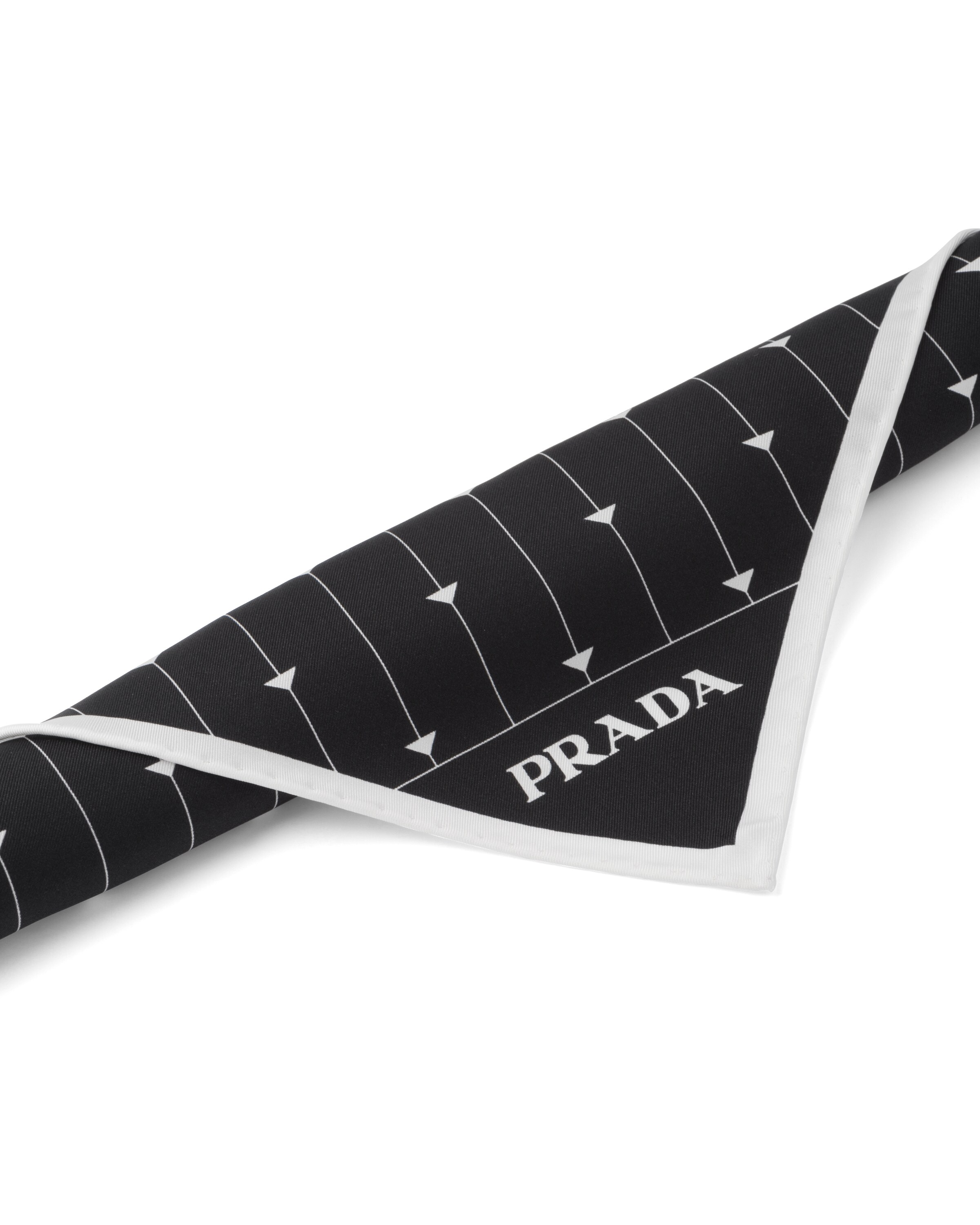 prada printed twill scarf