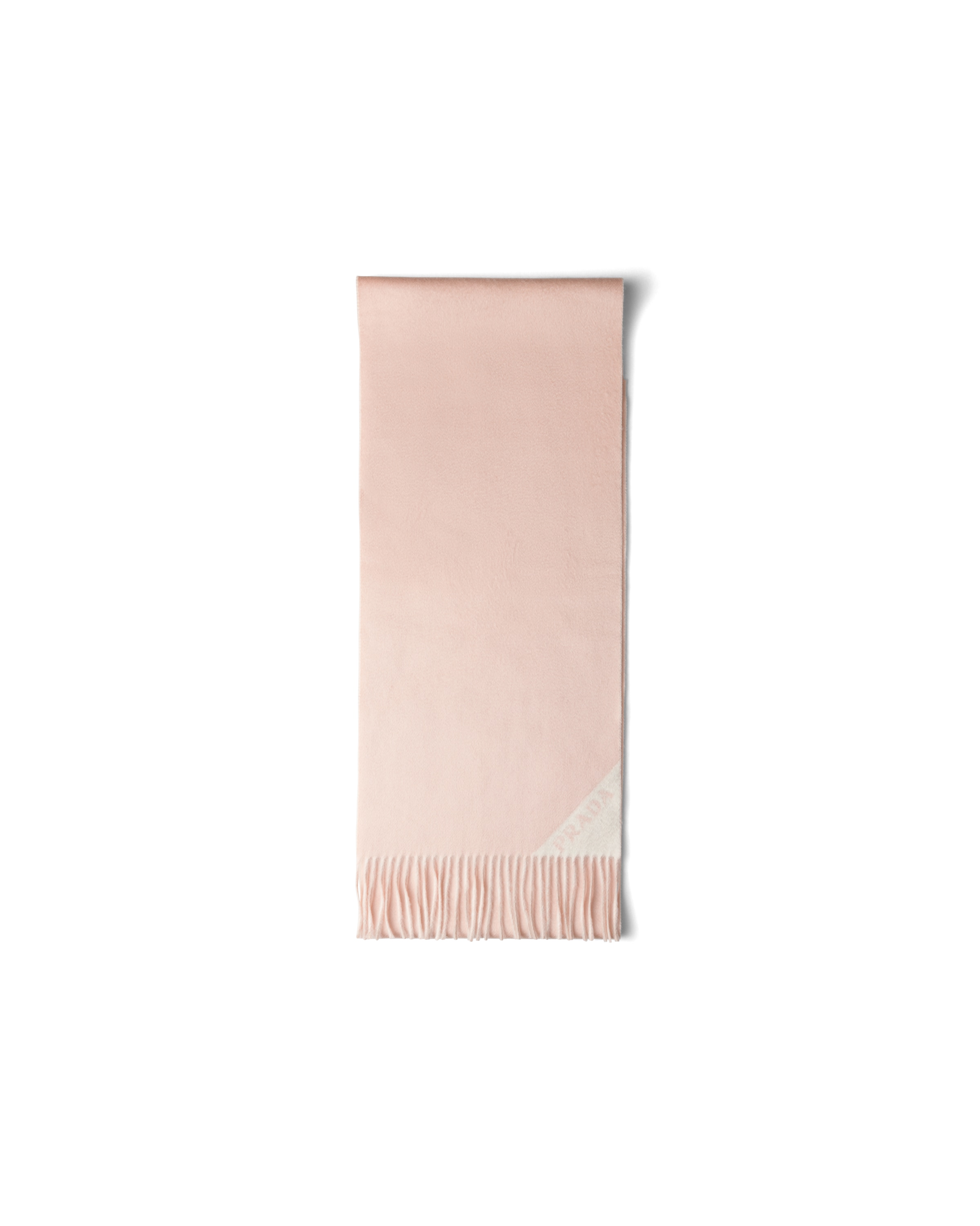 Prada Sciarpa Double In Cashmere, Donna, Ninfea/talco