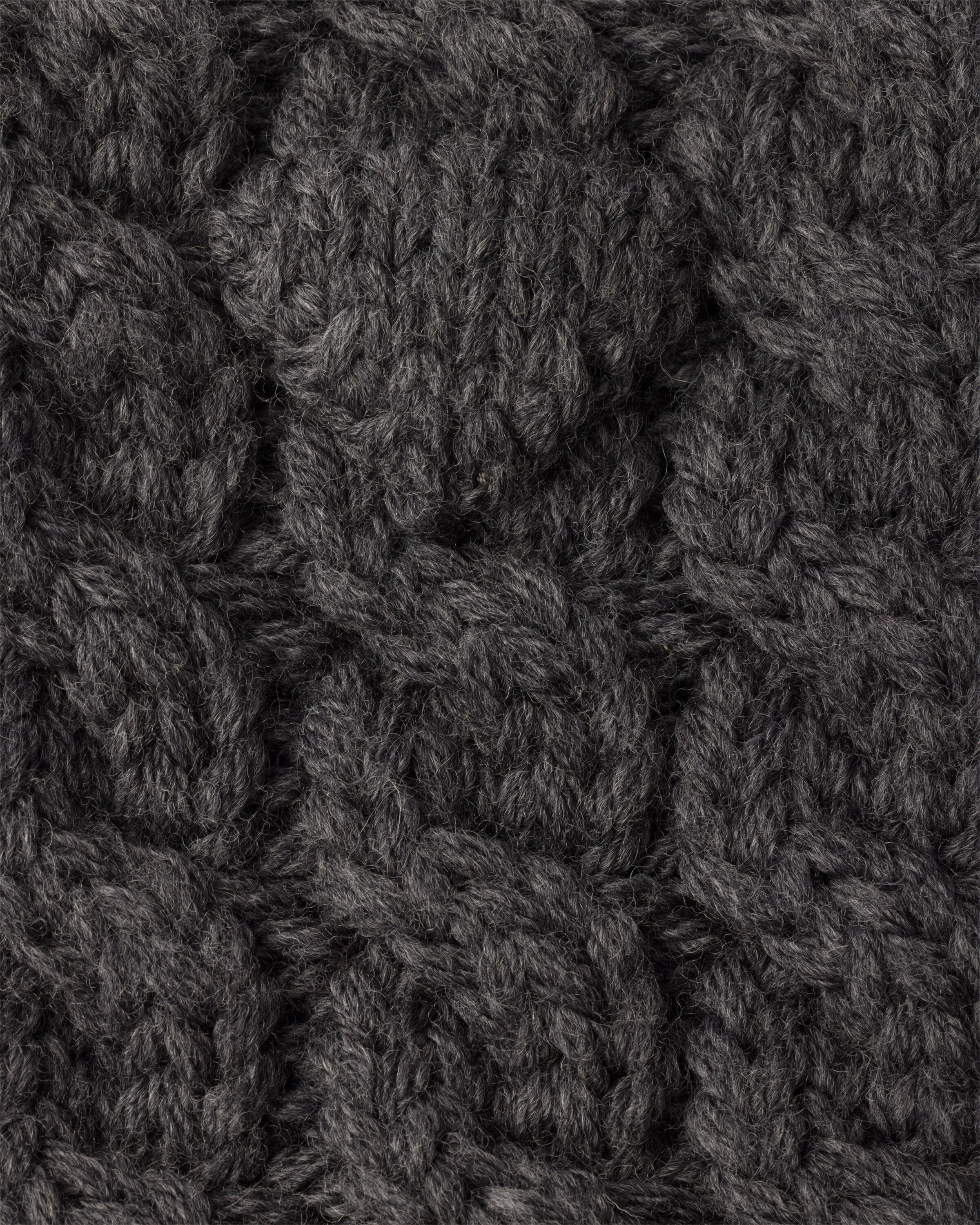 Prada Cable-knit Wool Collar In Gray