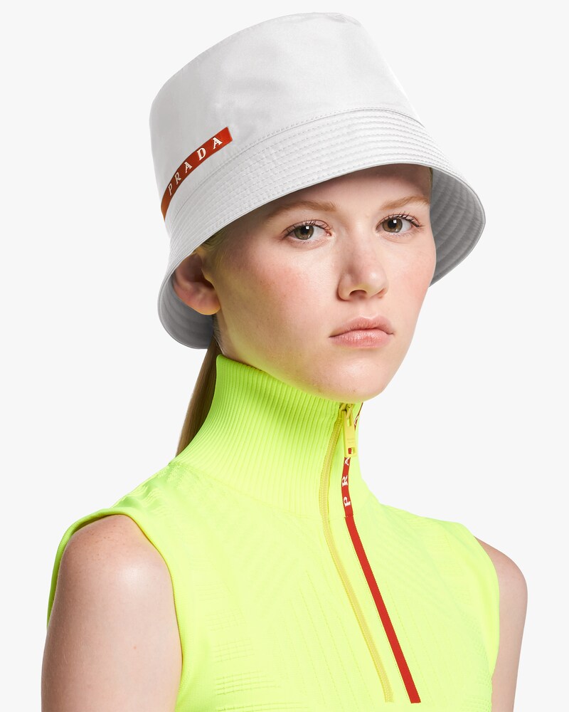 white prada hat
