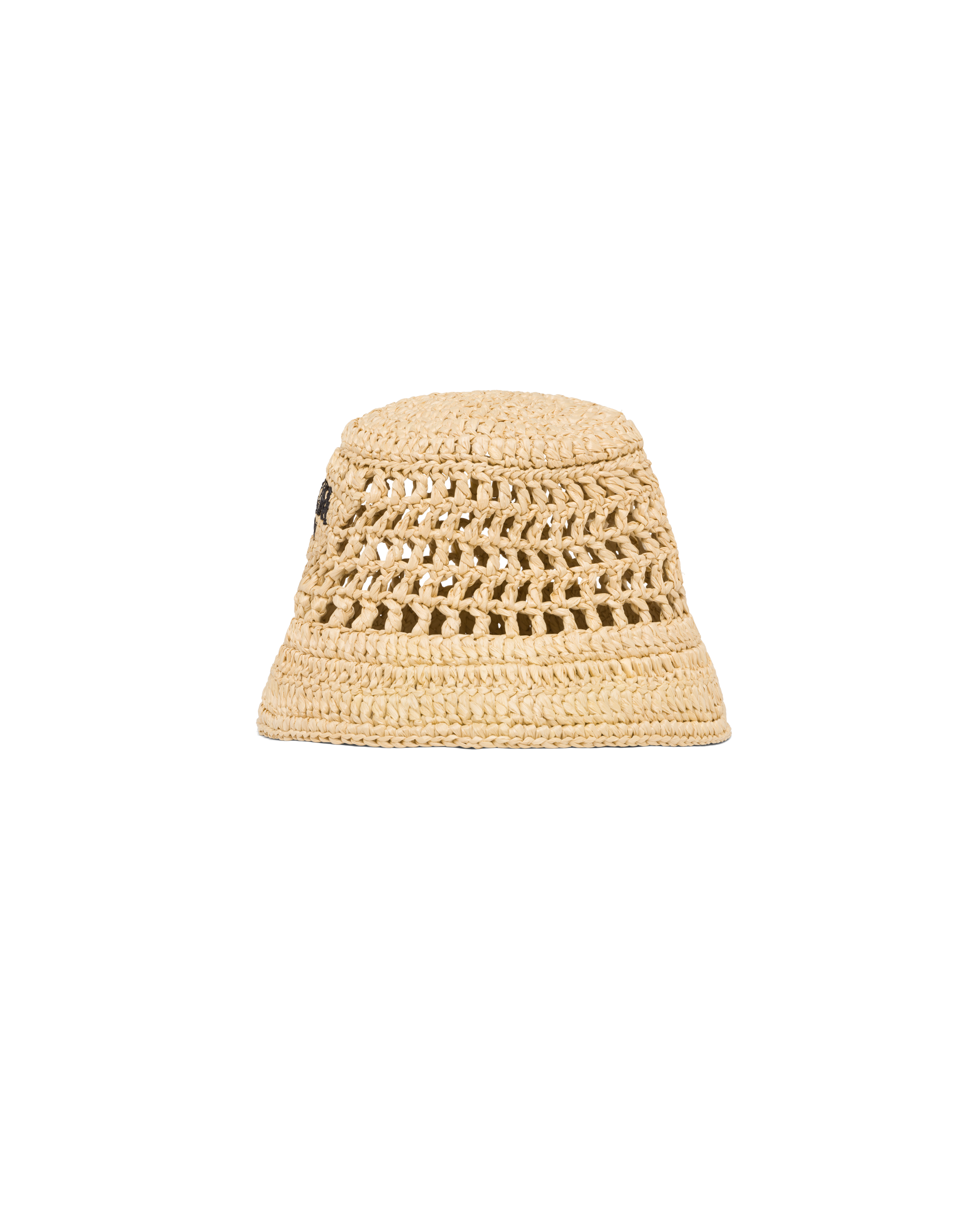 Prada Woven Fabric Bucket Hat In Natural