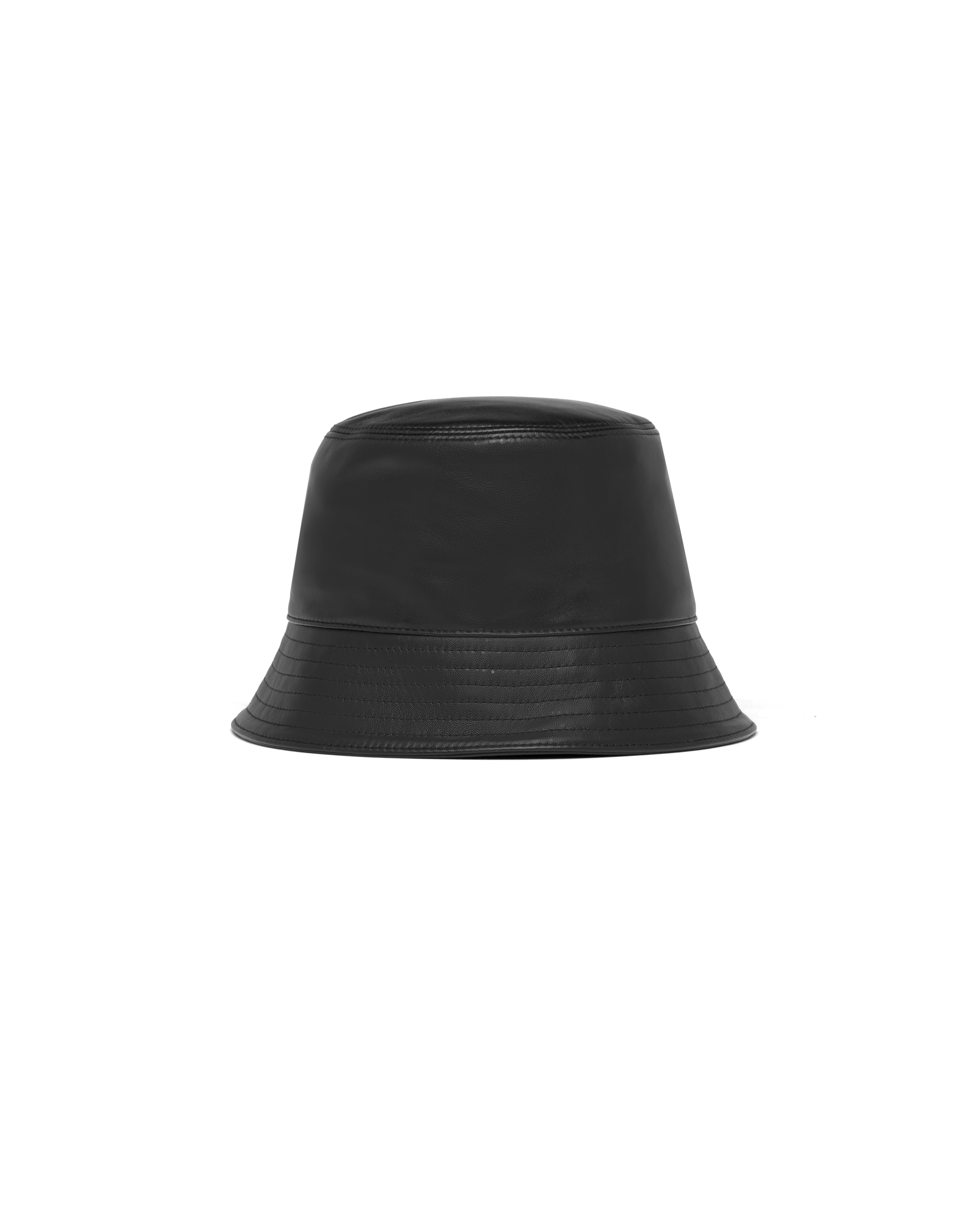 Black Nappa leather bucket hat | Prada