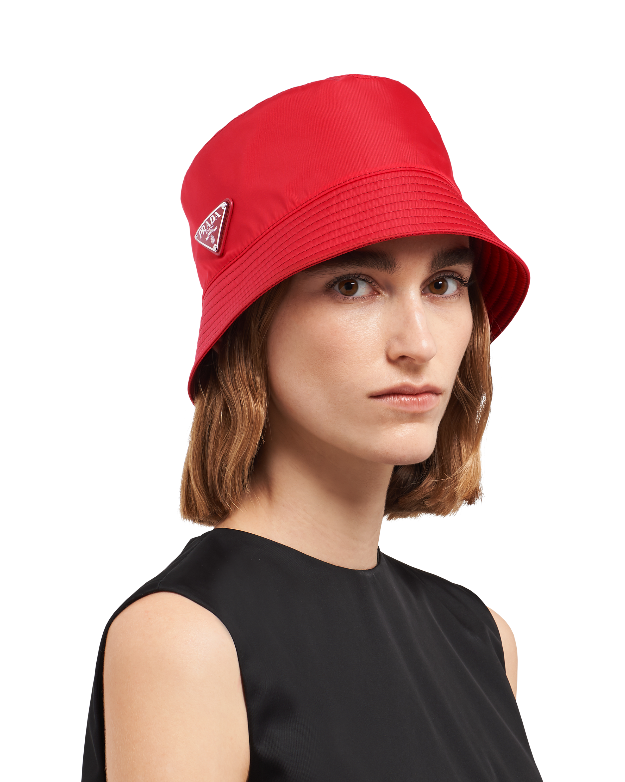 prada linea rossa bucket hat