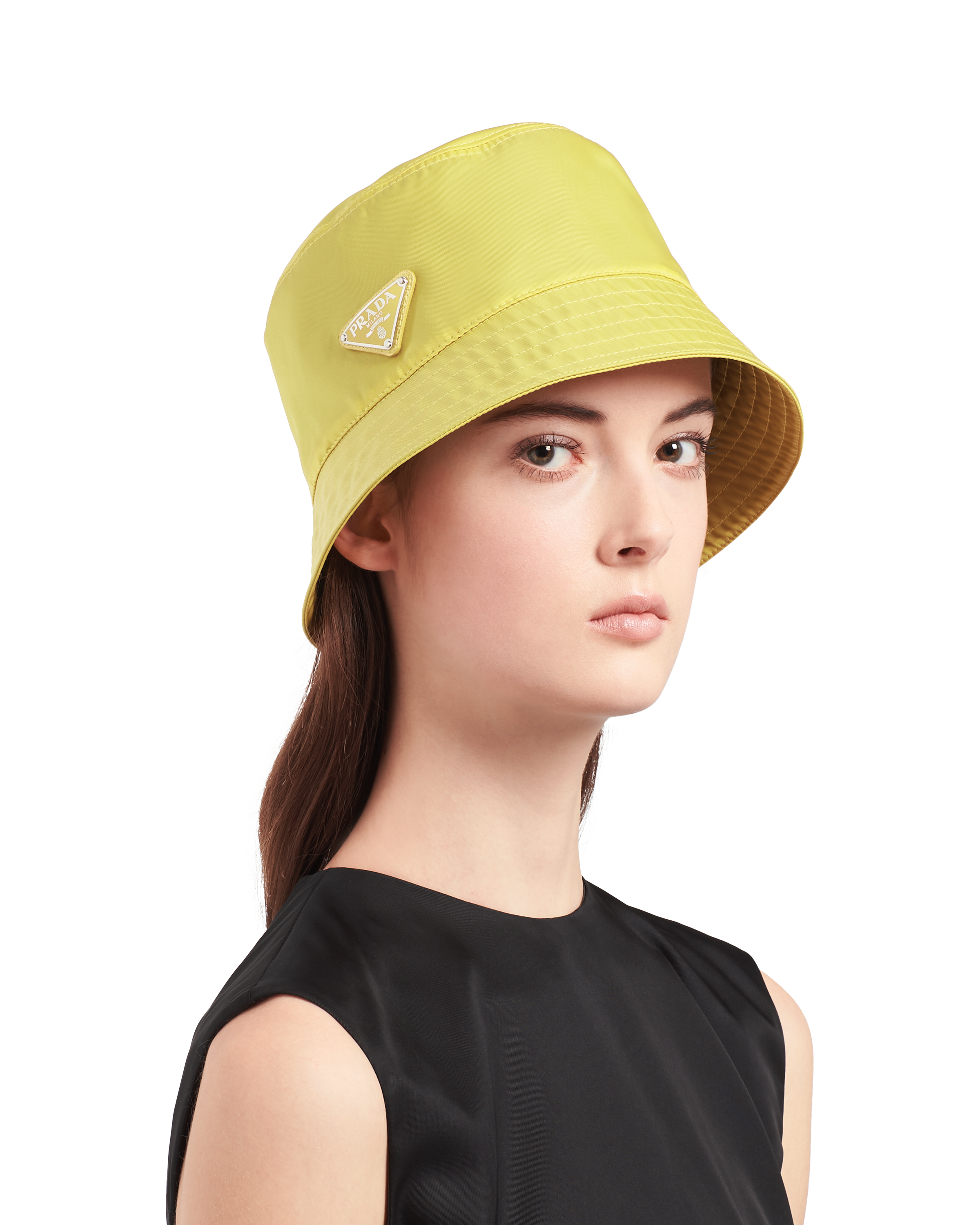 yellow prada bucket hat