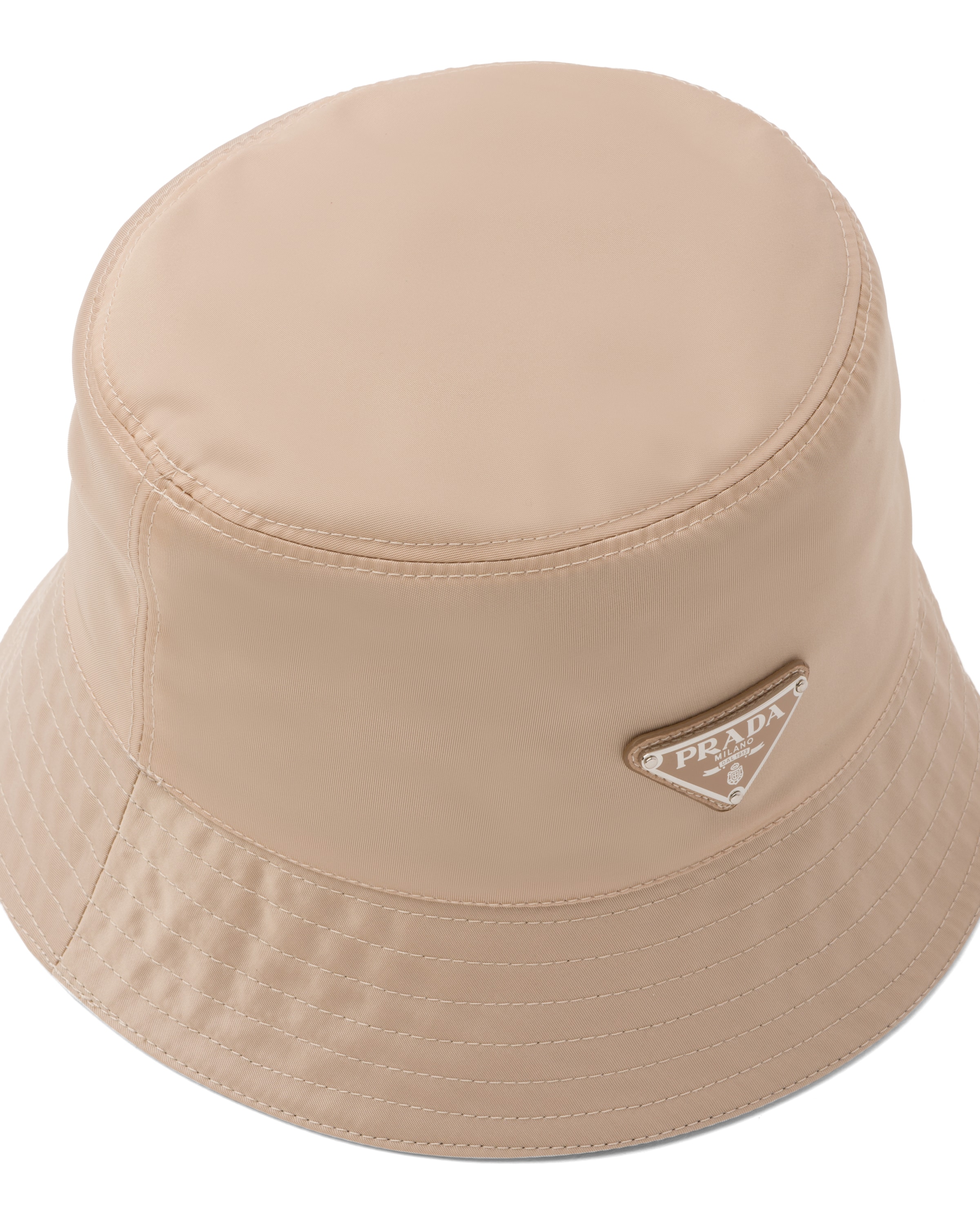 fluffy prada bucket hat