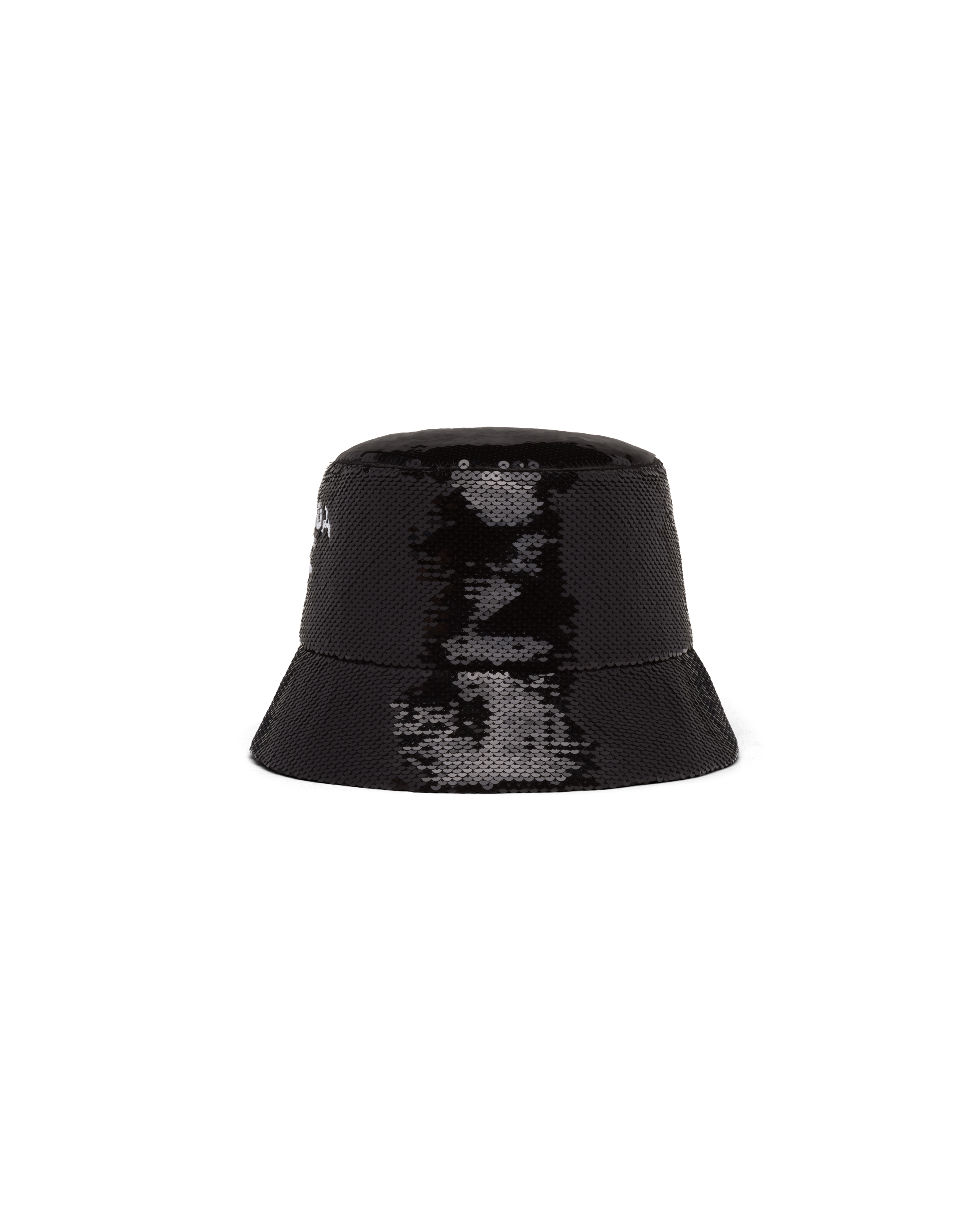 Black/white Sequin bucket hat Prada
