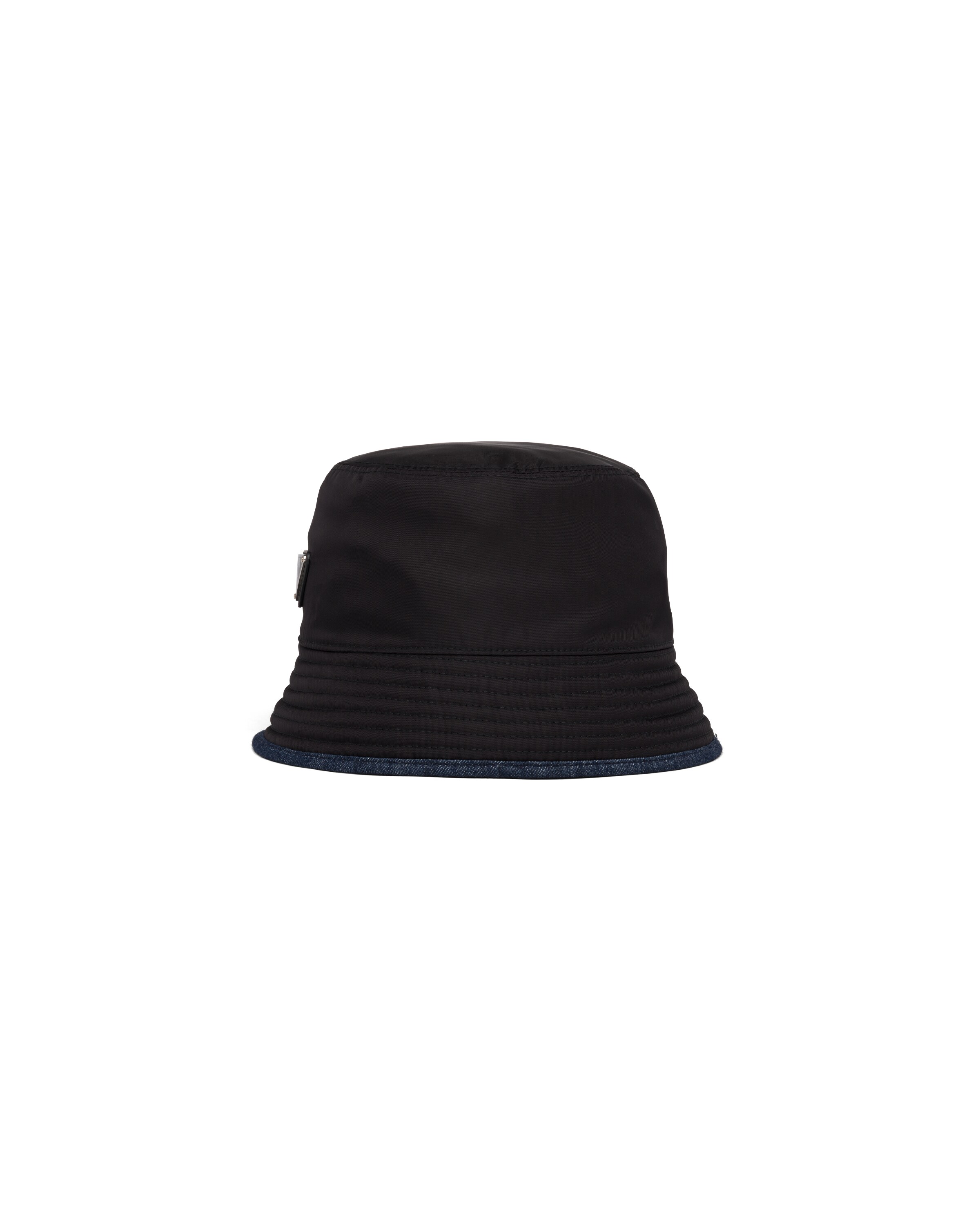 Nylon and Denim Bucket Hat Prada