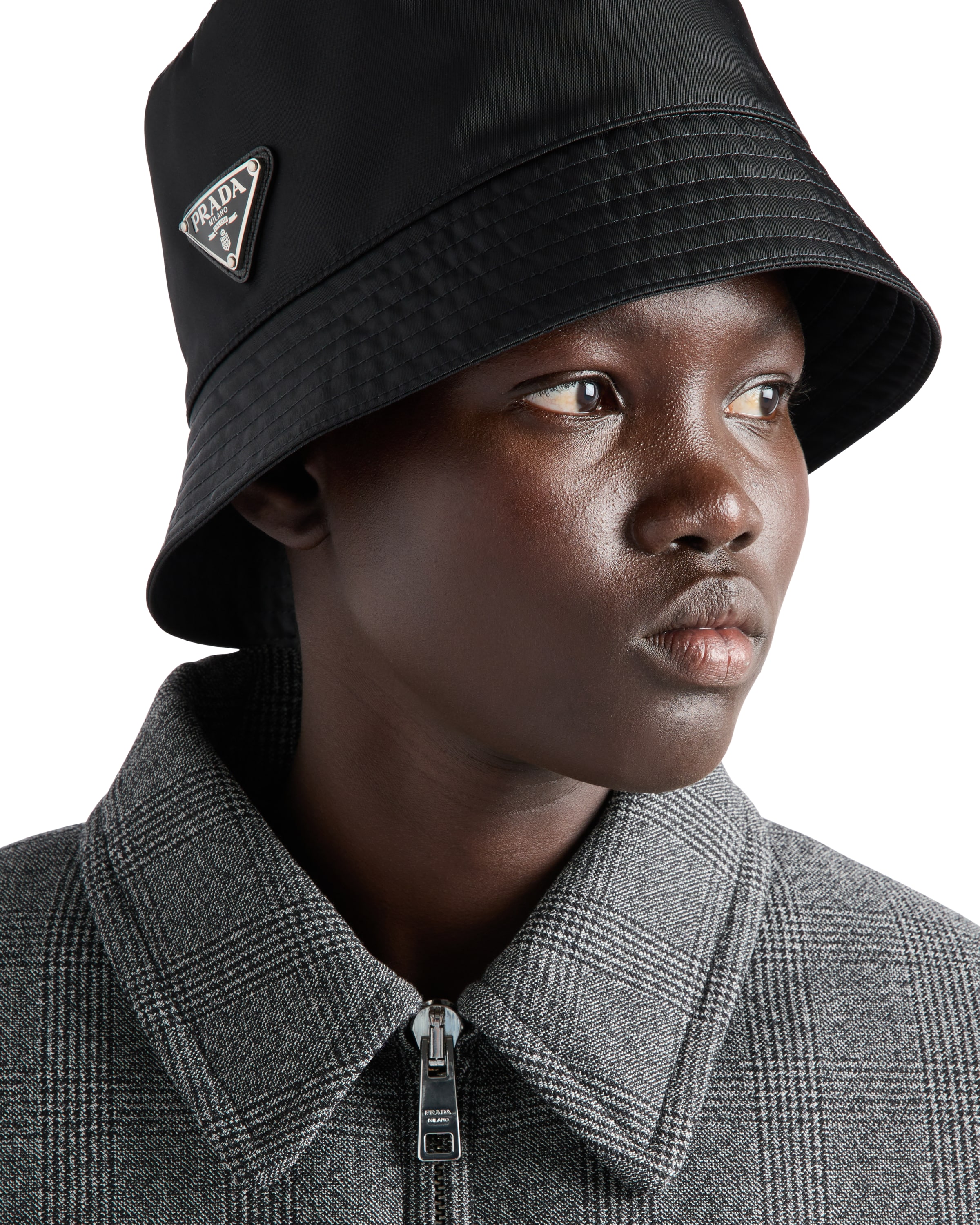Prada Re-nylon Bucket Hat In Black