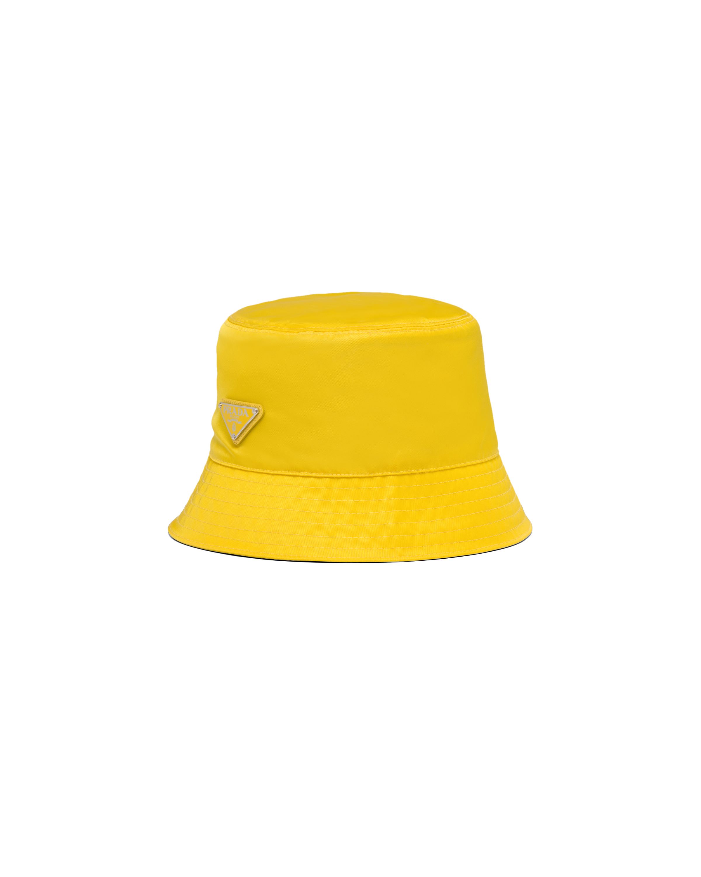 Prada Recycled Nylon Bucket Hat In Yellow