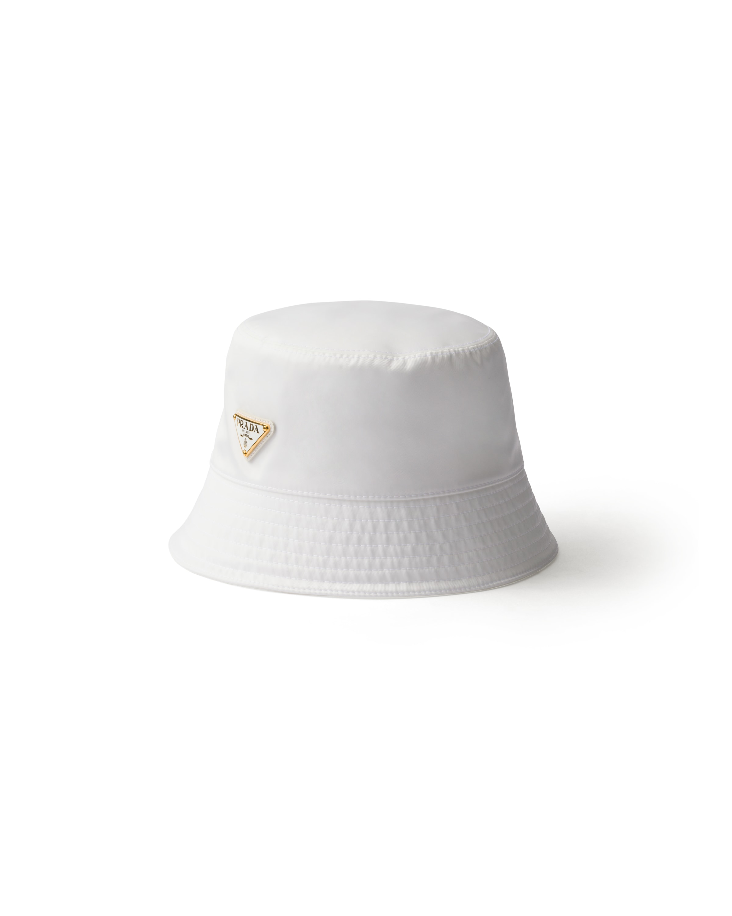 Prada Bob En Re-nylon, Femme, Blanc , Taille S
