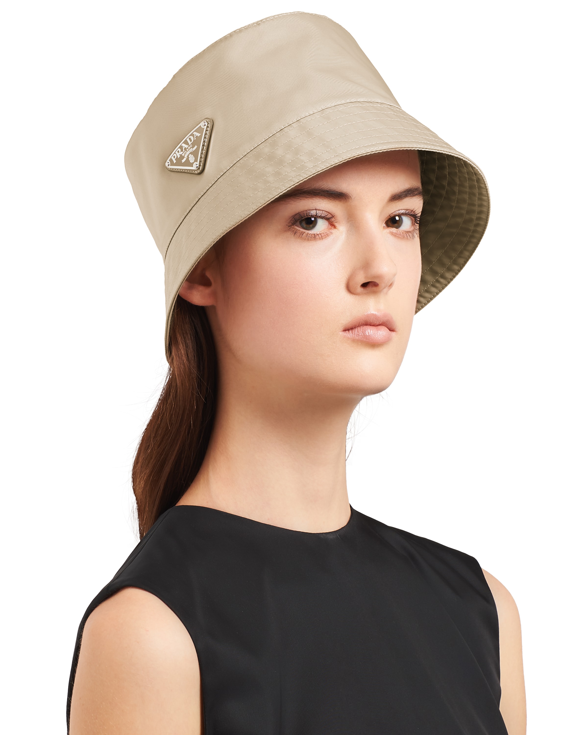 Desert Beige Re-Nylon bucket hat | Prada