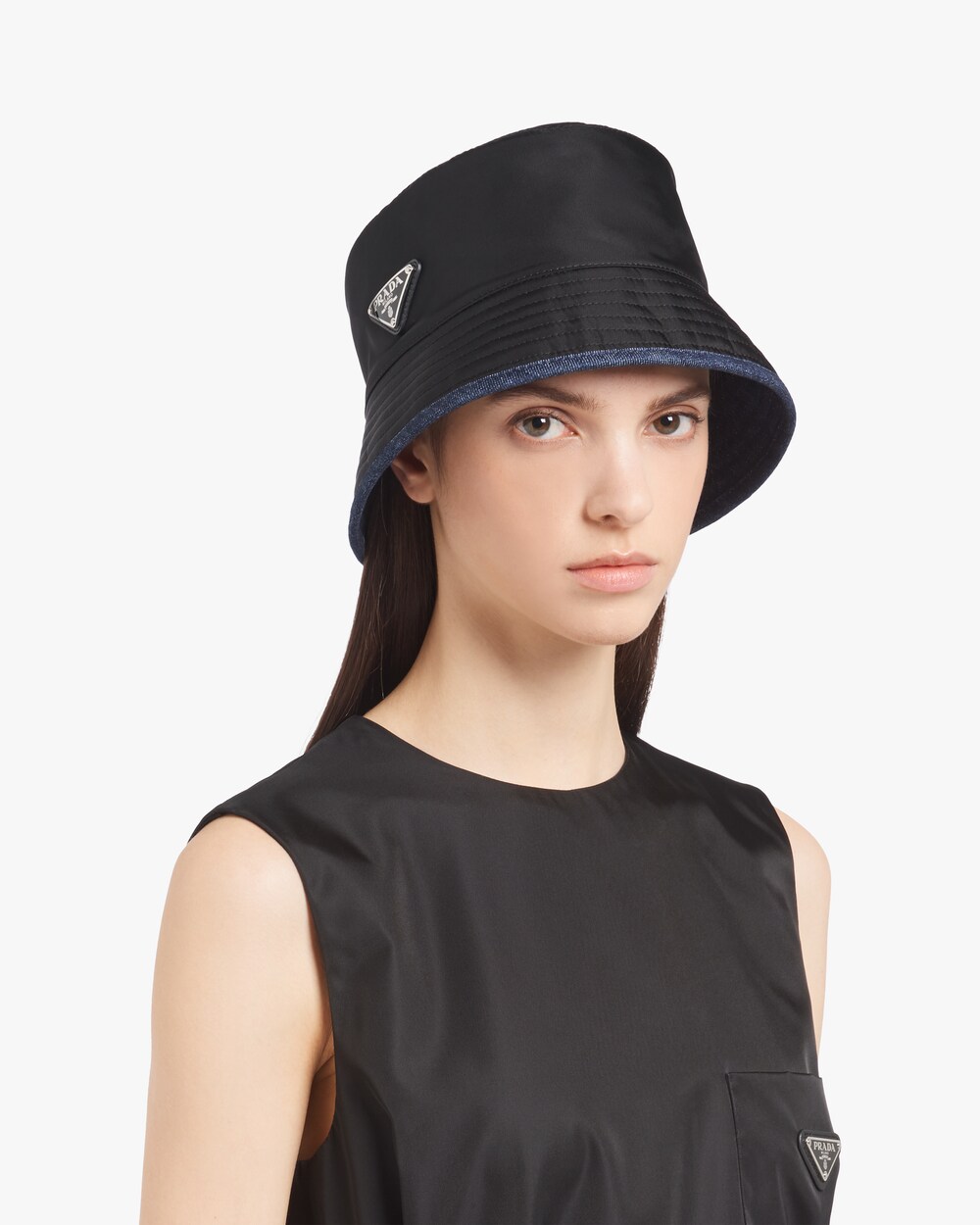 prada nylon rain hat