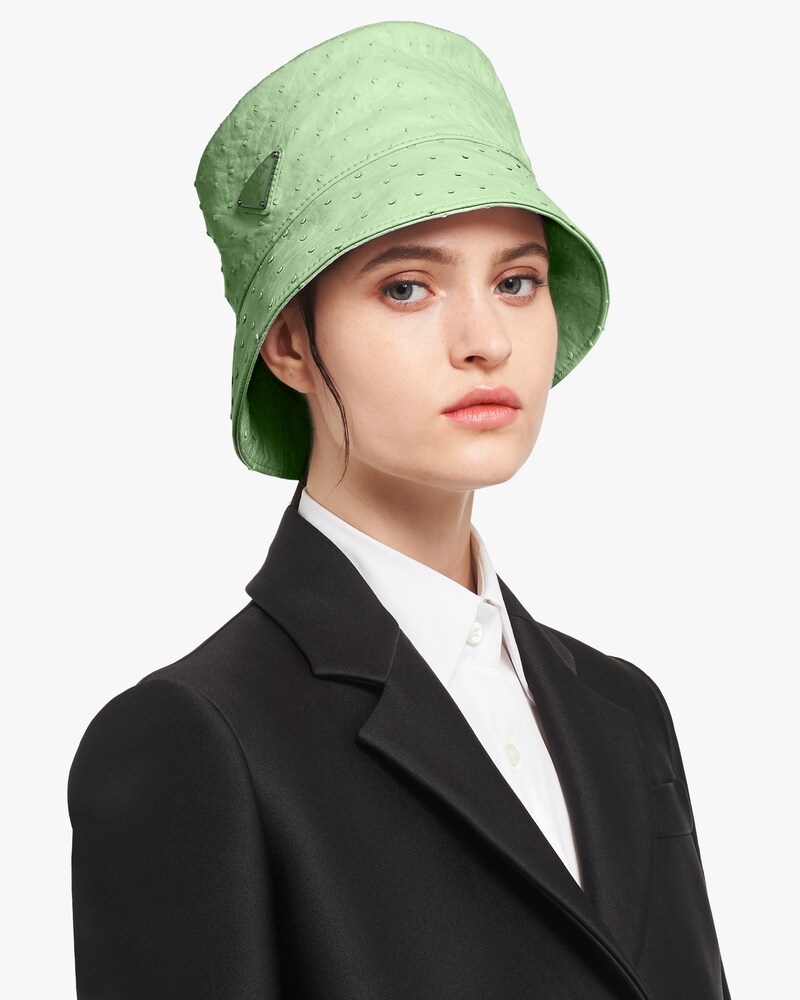 prada bucket hat neon