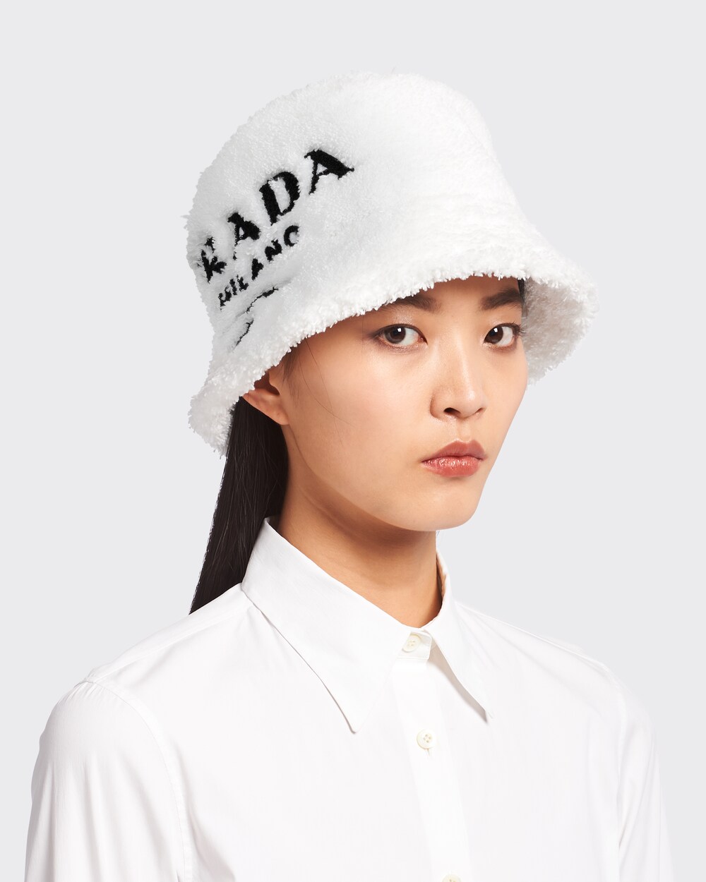 Terry cloth bucket hat white clearance