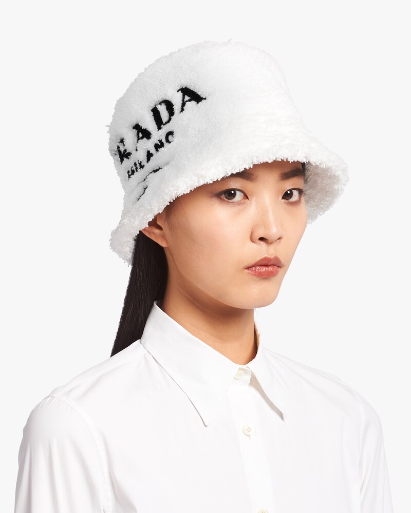 white prada hat