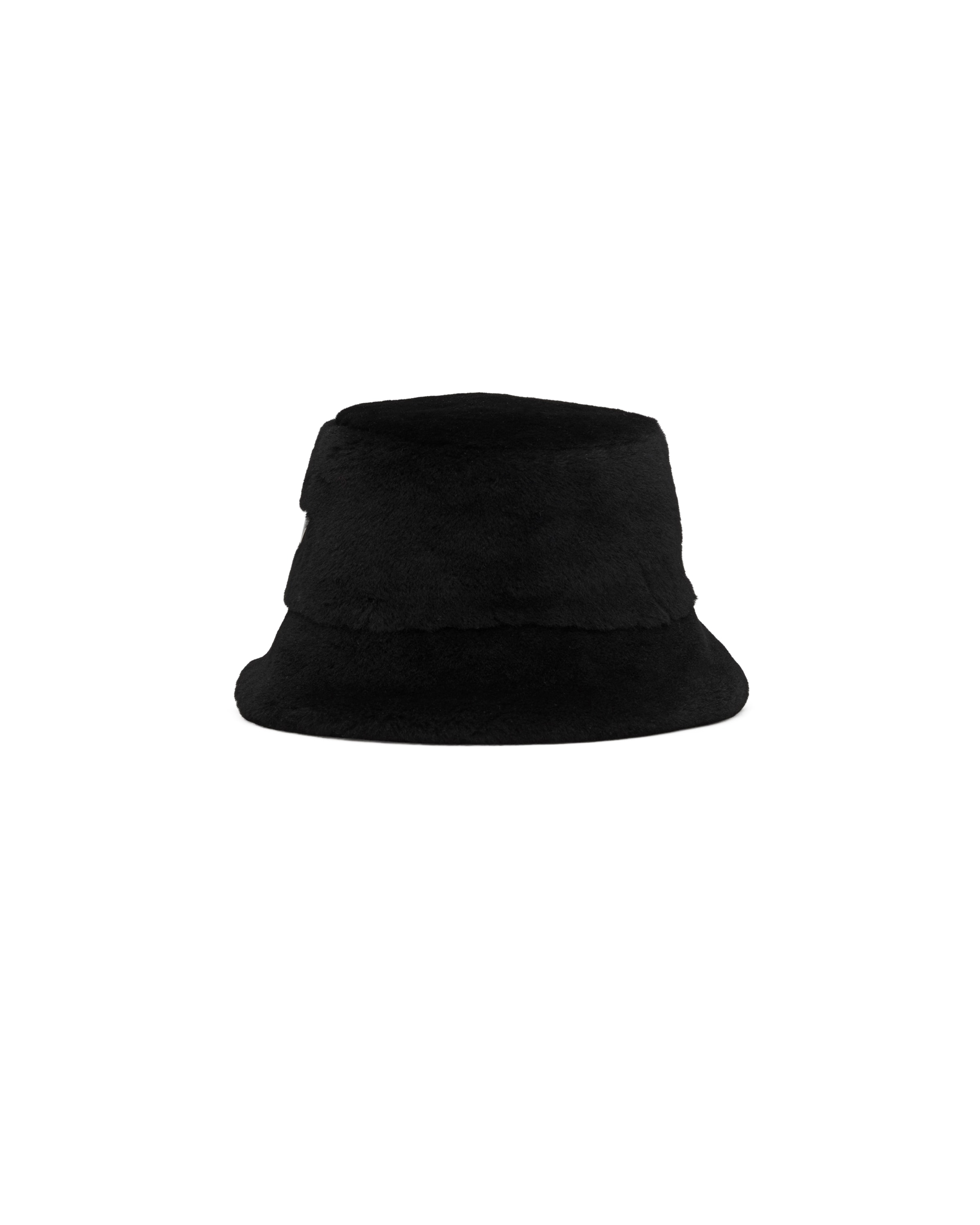 Black Shearling bucket hat Prada