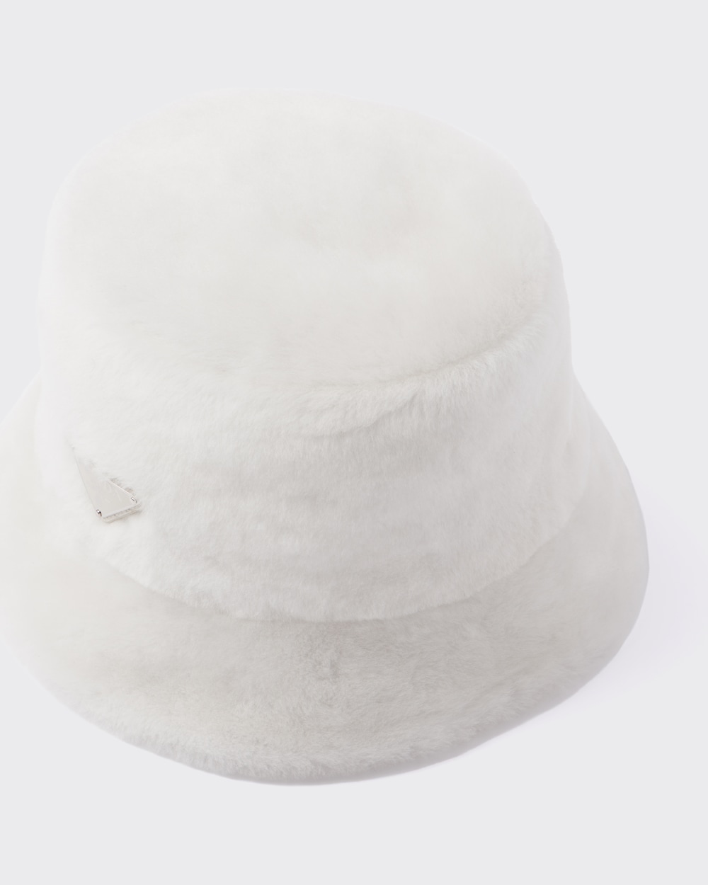 white bucket hat prada