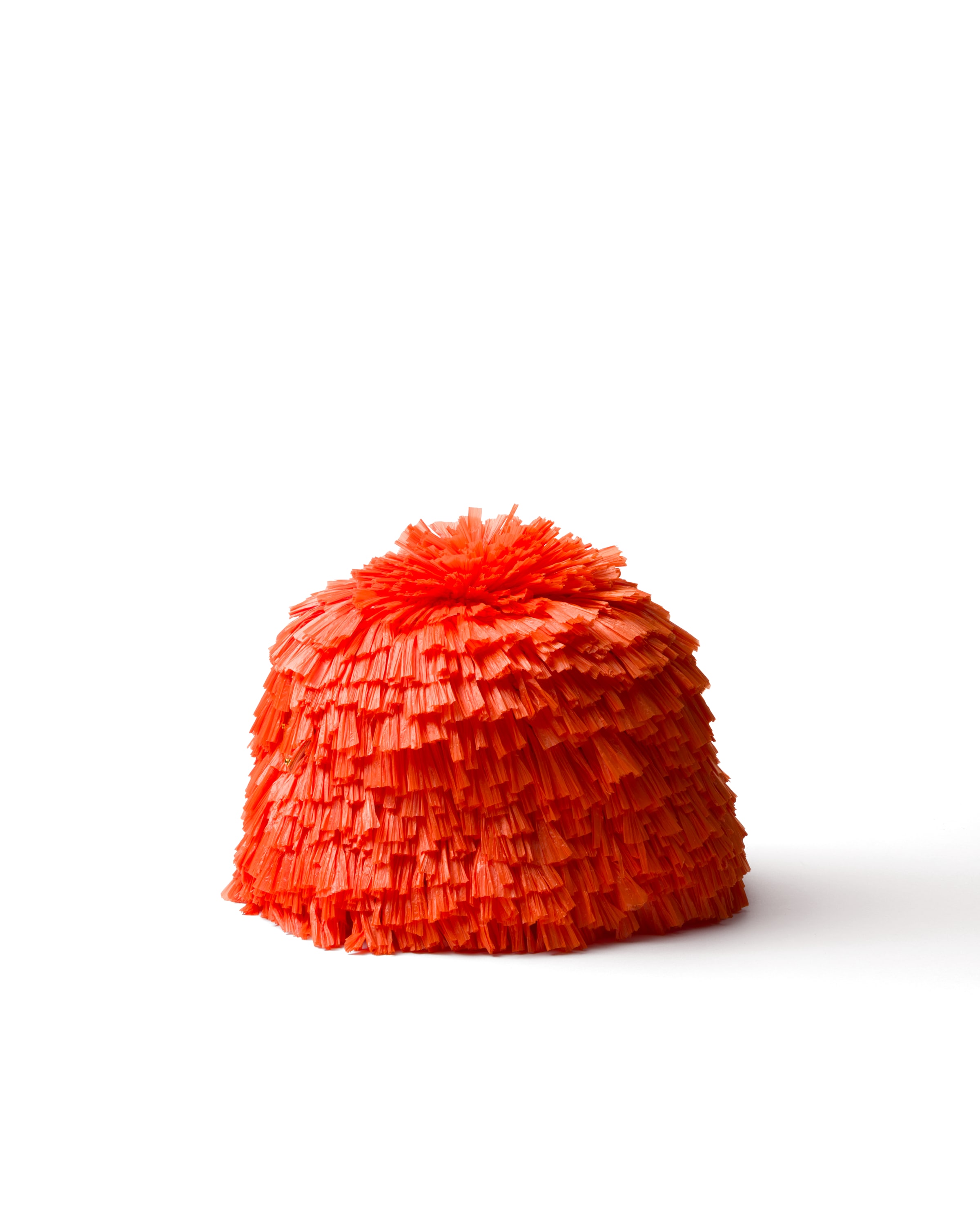 Prada Cappello Reversibile In Crochet, Donna, Arancio, Taglia M