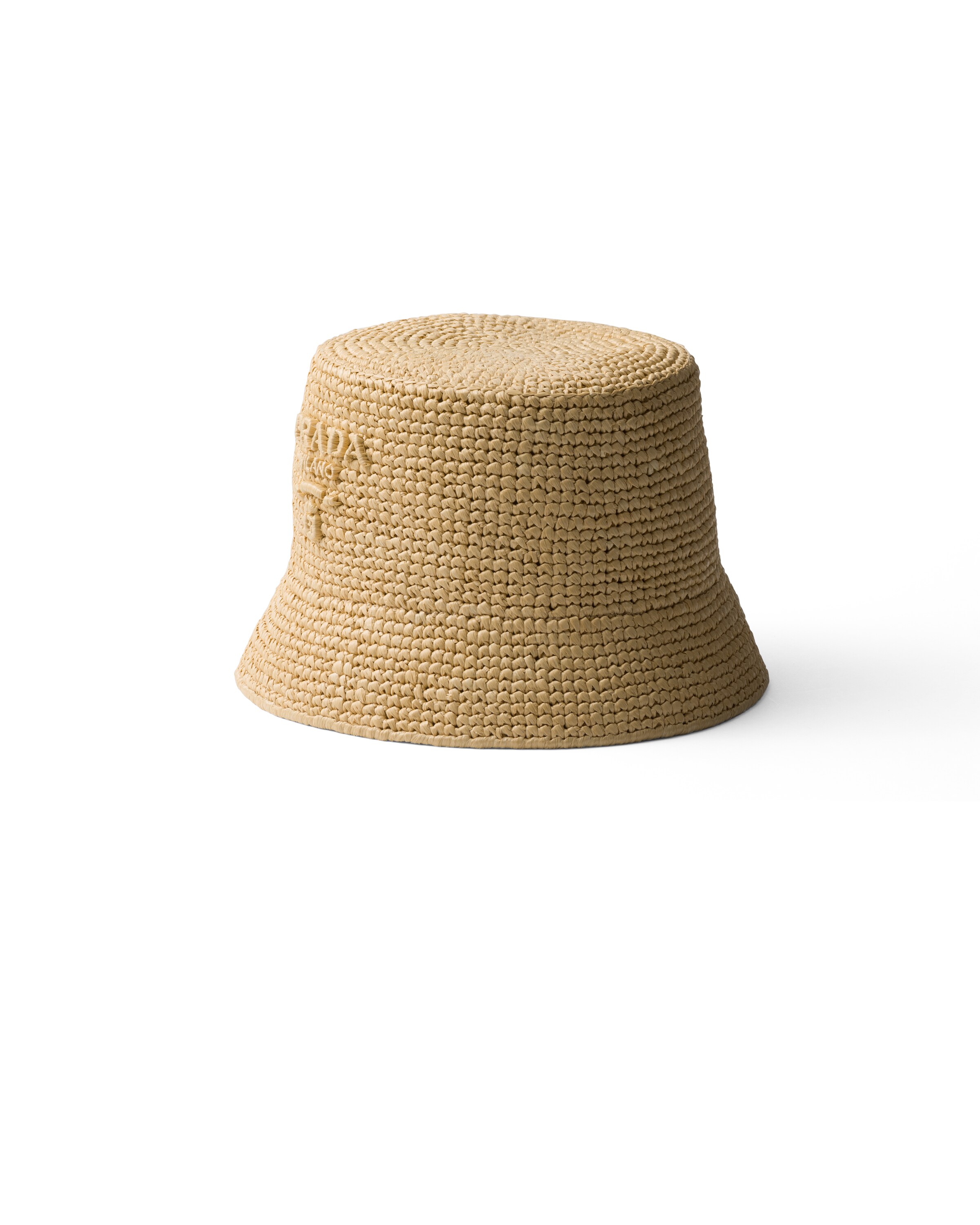 Prada Cappello Da Pescatore In Crochet, Donna, Naturale, Taglia M