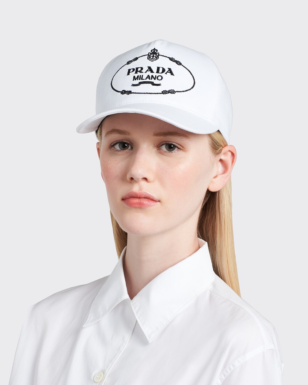 prada white cap