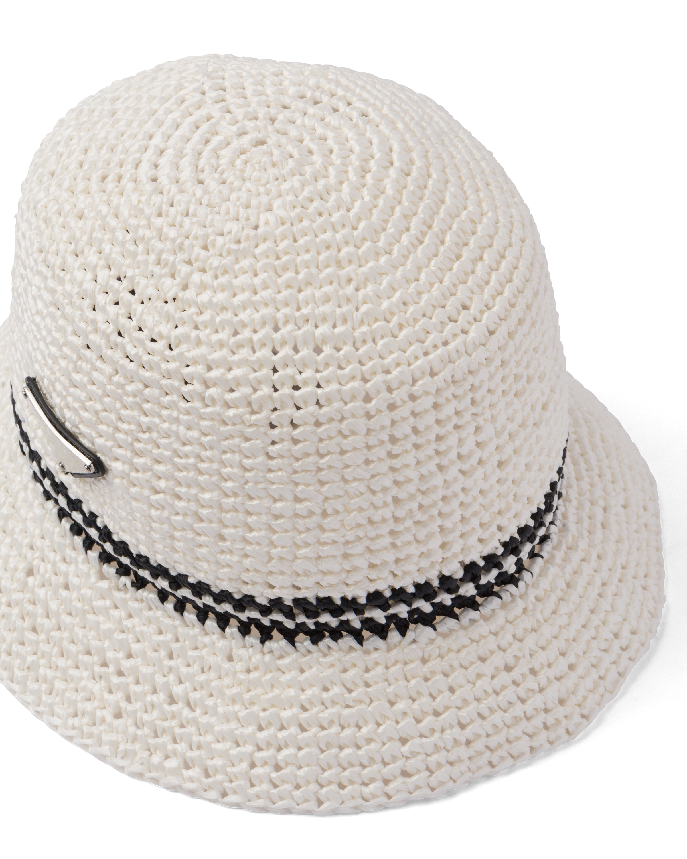 Prada crochet bucket hat clearance