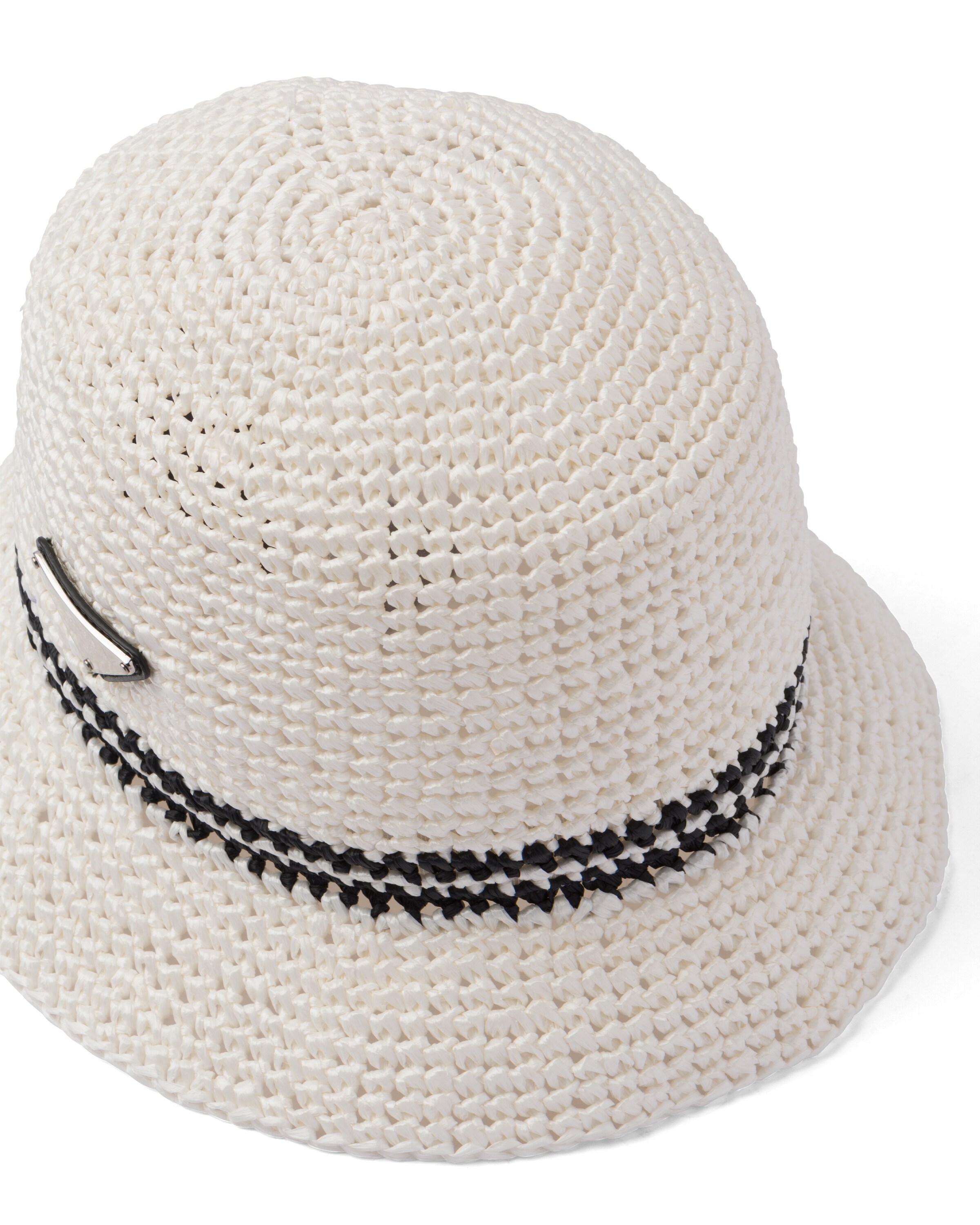 Crocheted raffia hat Prada