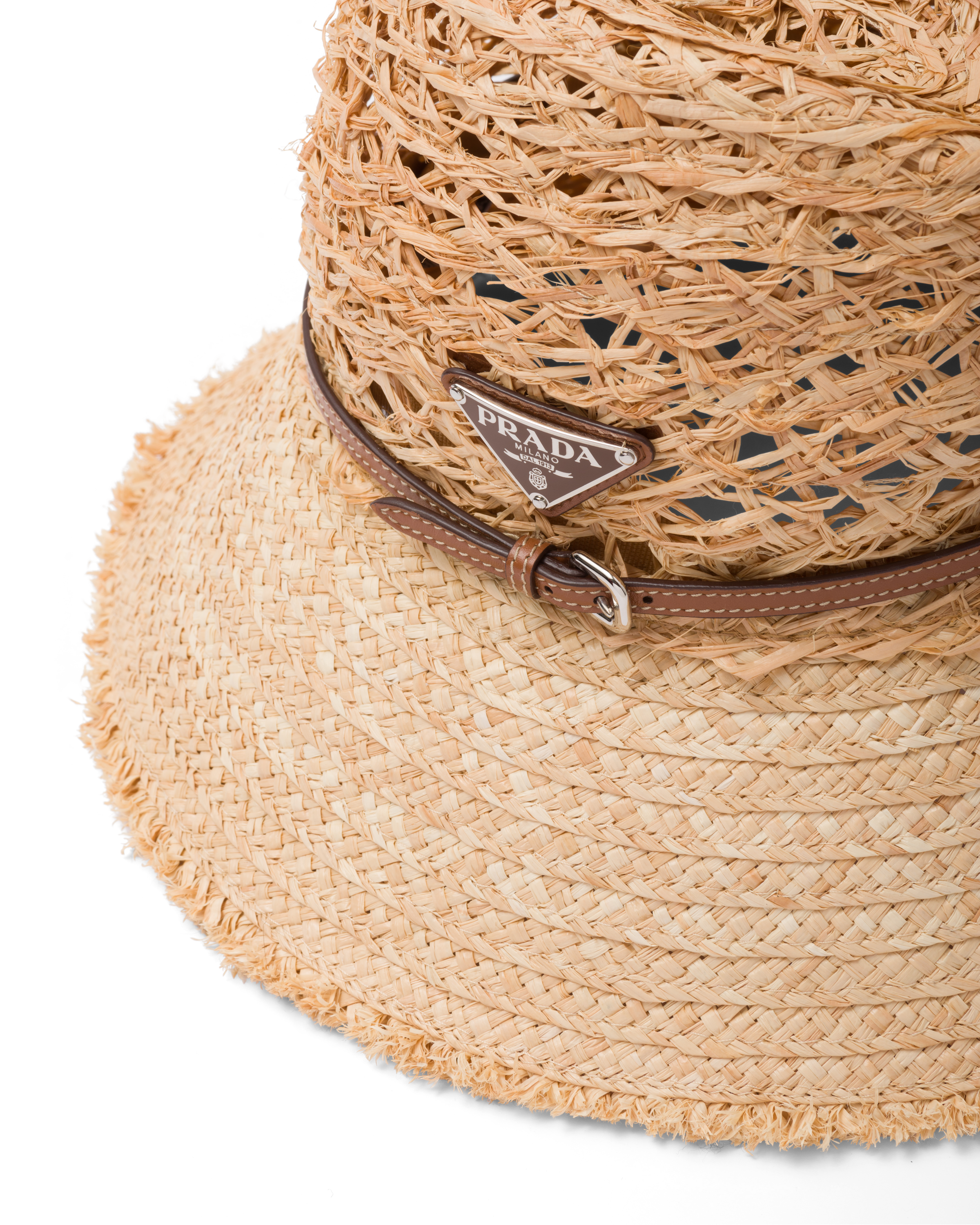 Prada shop straw visor