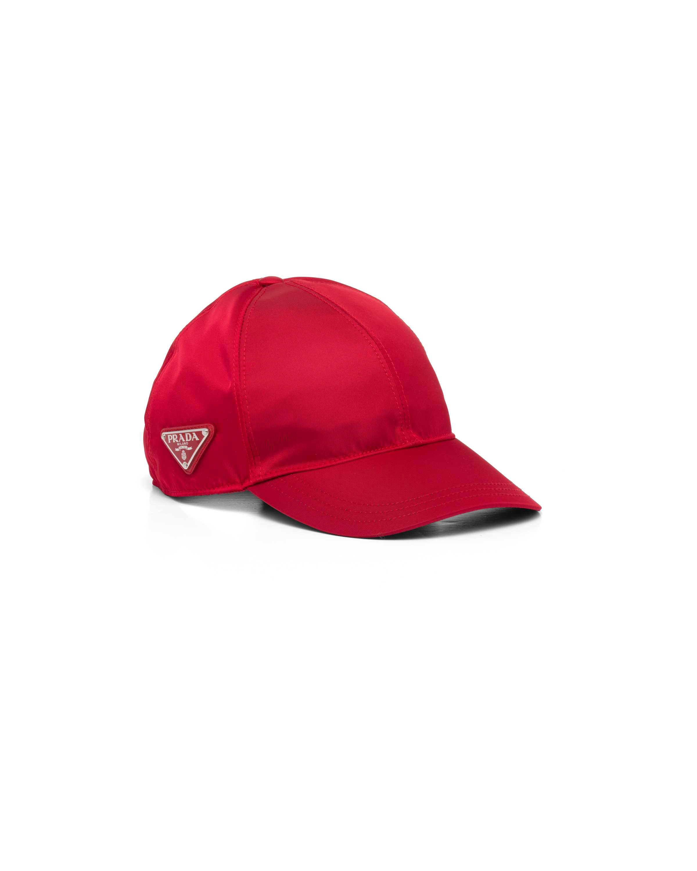 Prada Re-nylon Baseball Cap In Red