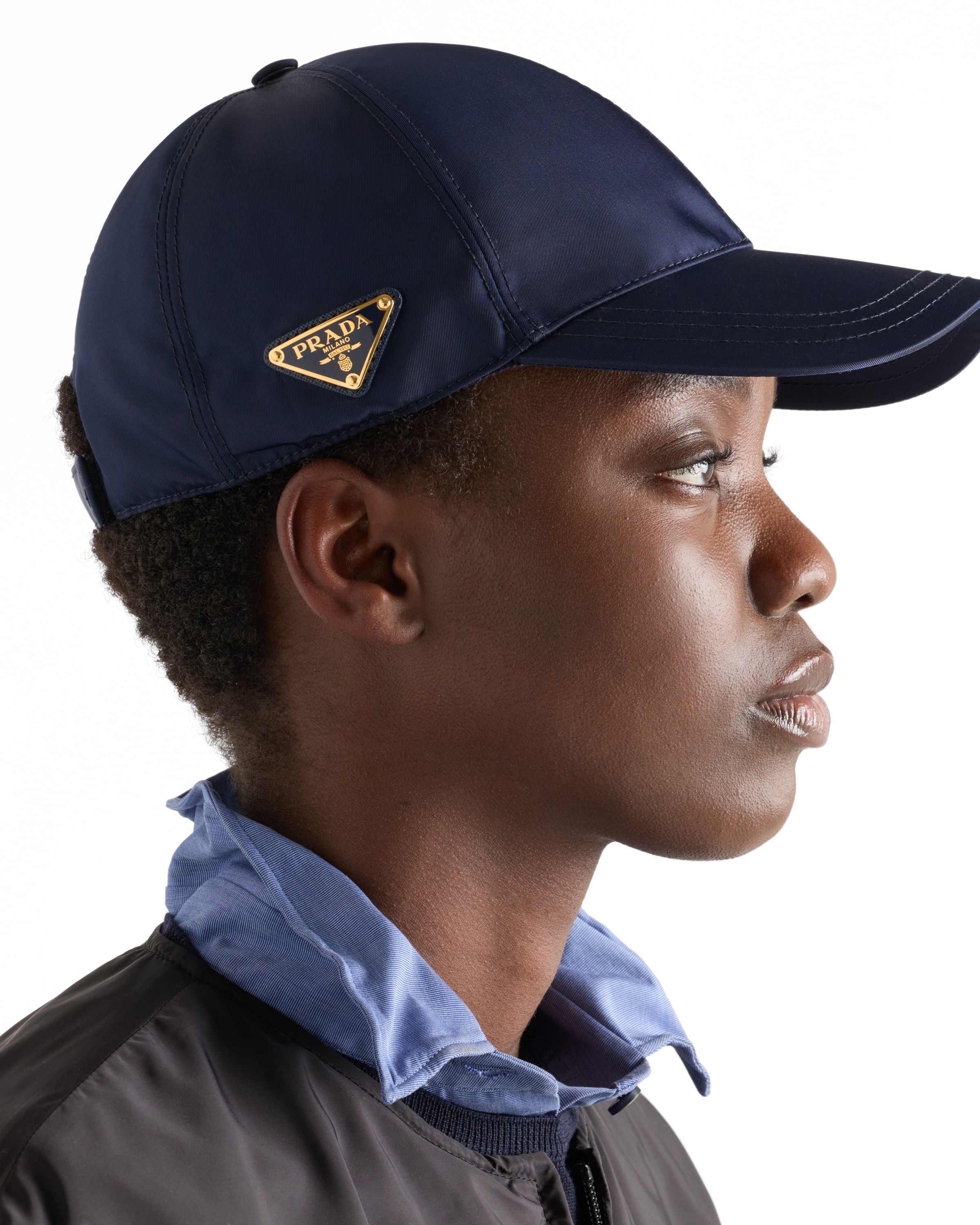 Prada Corduroy Baseball Cap In Balticlue