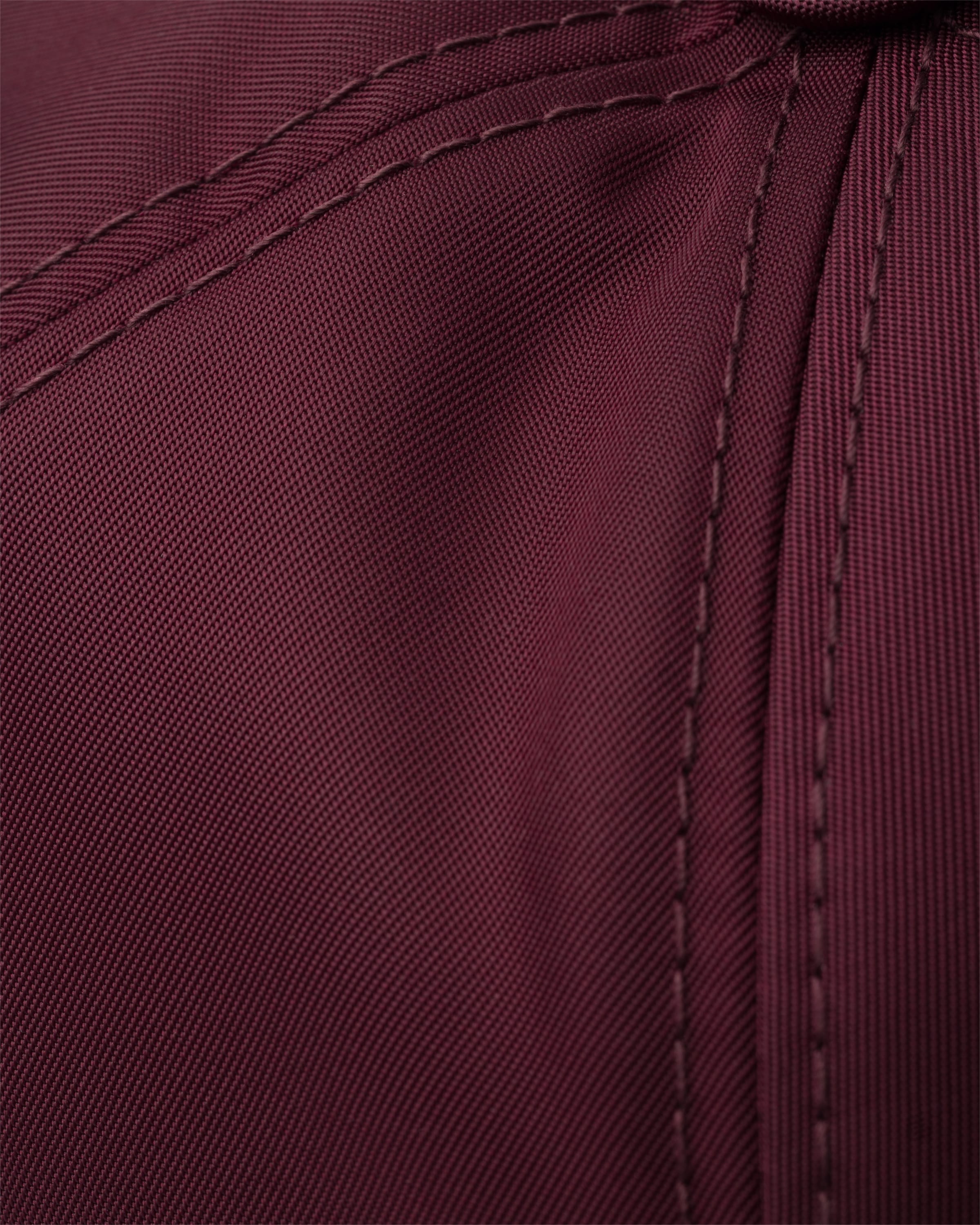 Prada Nylon Baseball Cap Panel Construction Visor Brim In Burgundy