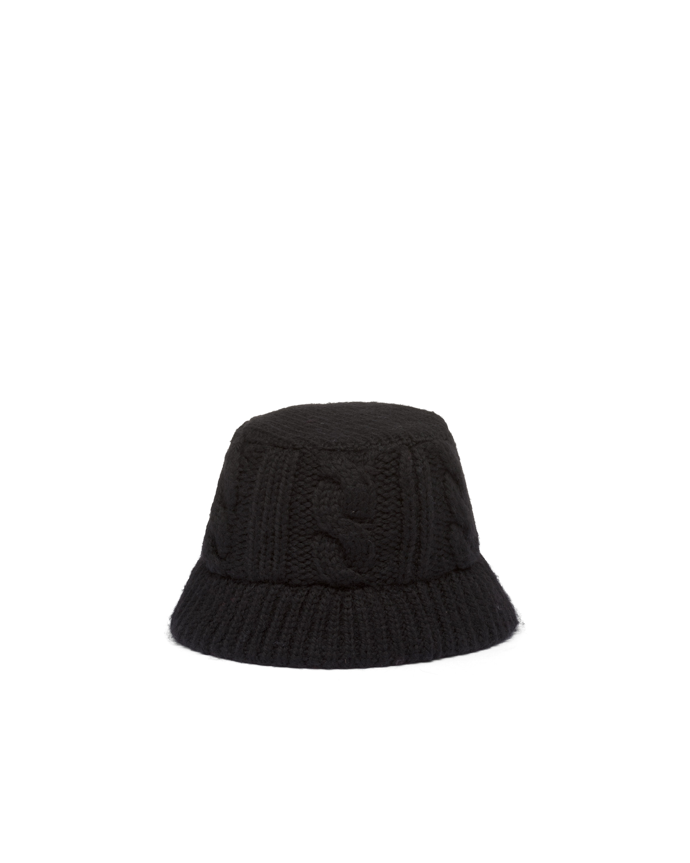 Prada Wool Bucket Hat In Black