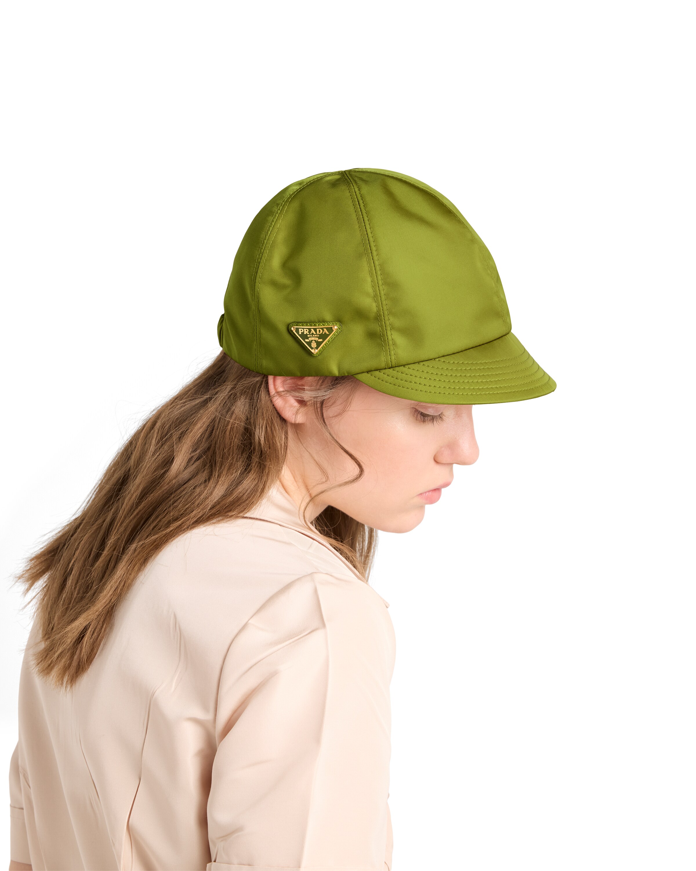Prada Re-nylon Cap In Gray