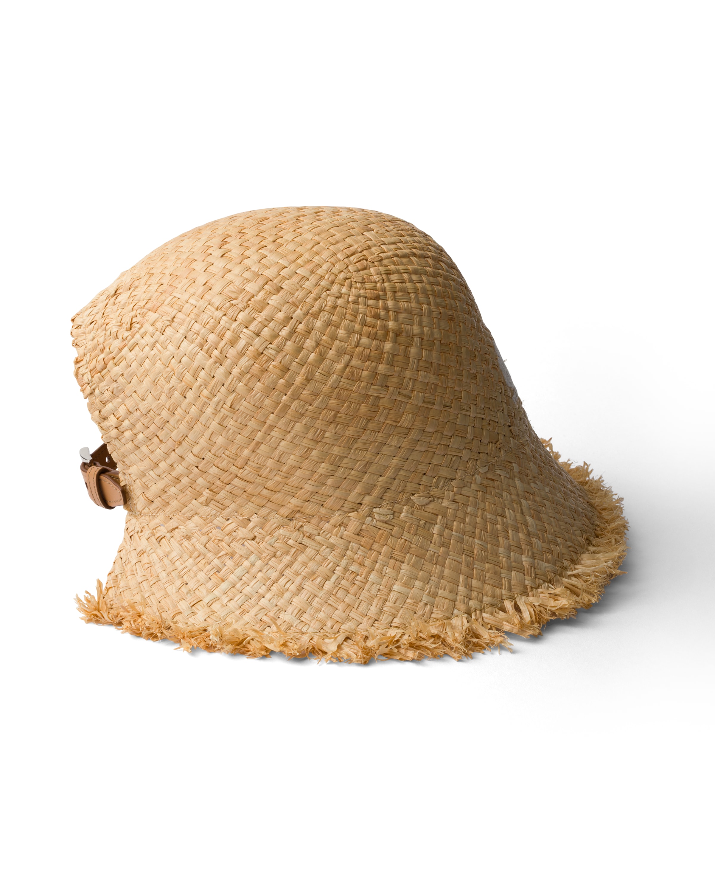 Prada Womens Neutral Raffia Adjustable Hat In Brown