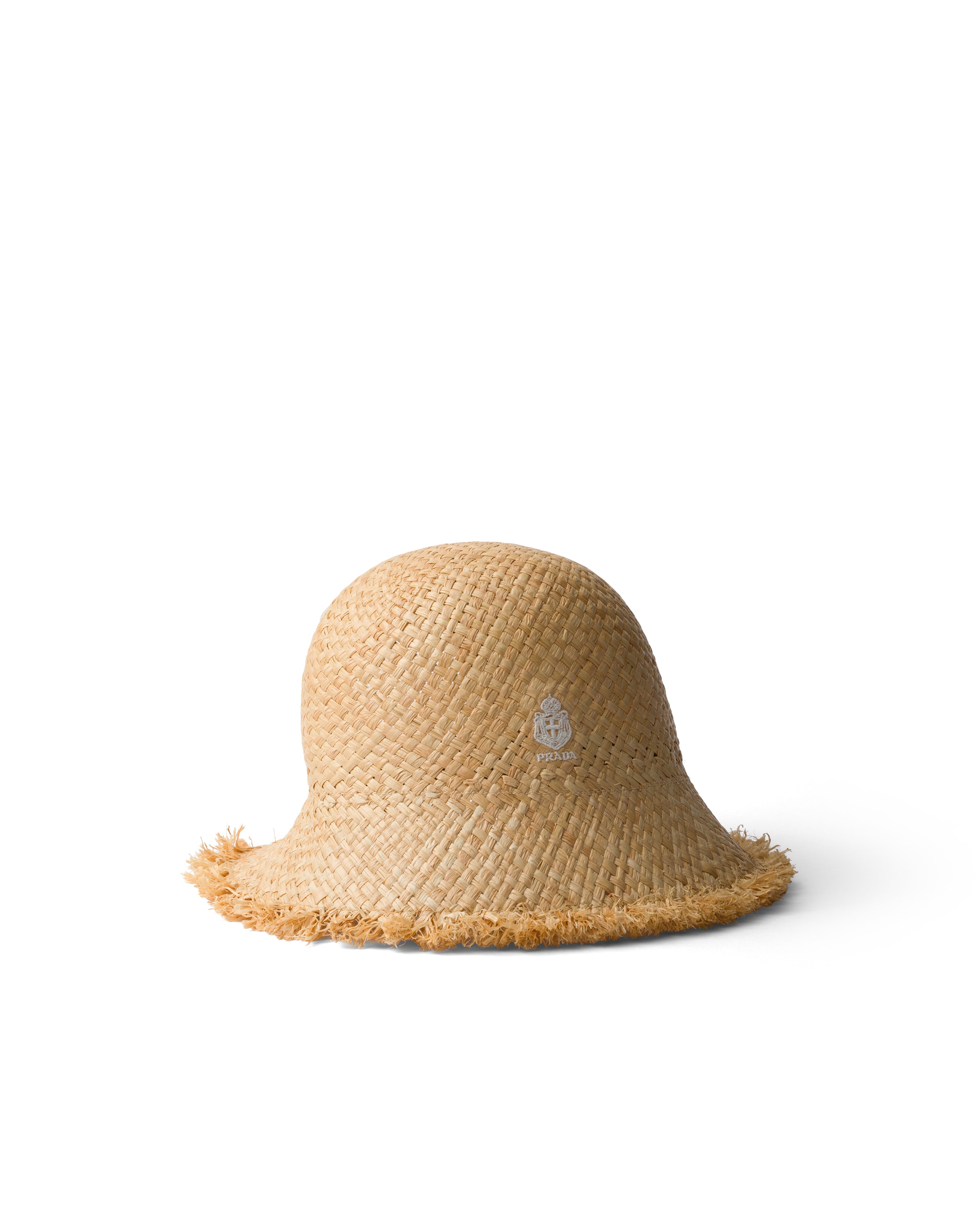 Prada Womens Neutral Raffia Adjustable Hat In Brown