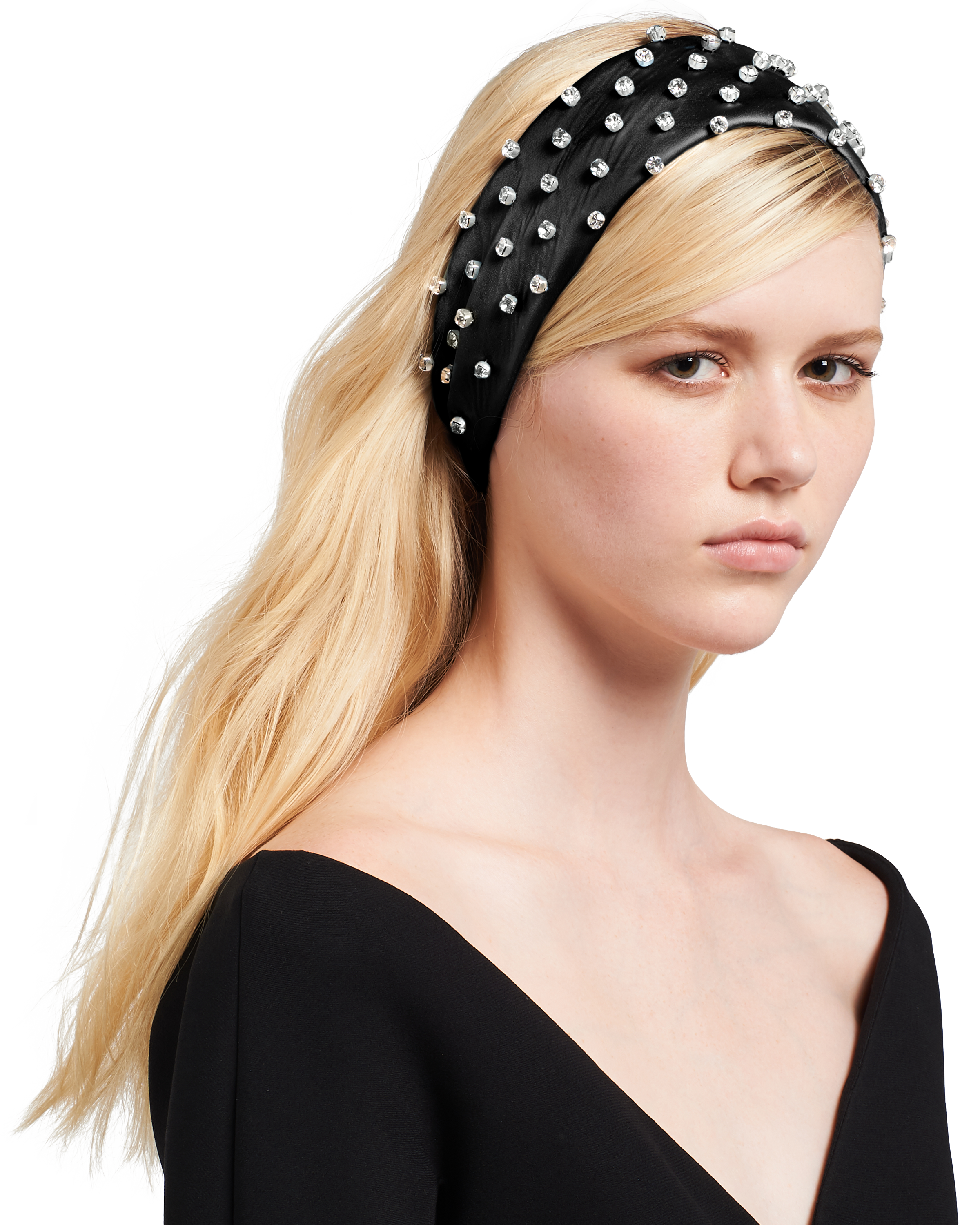 satin headband prada