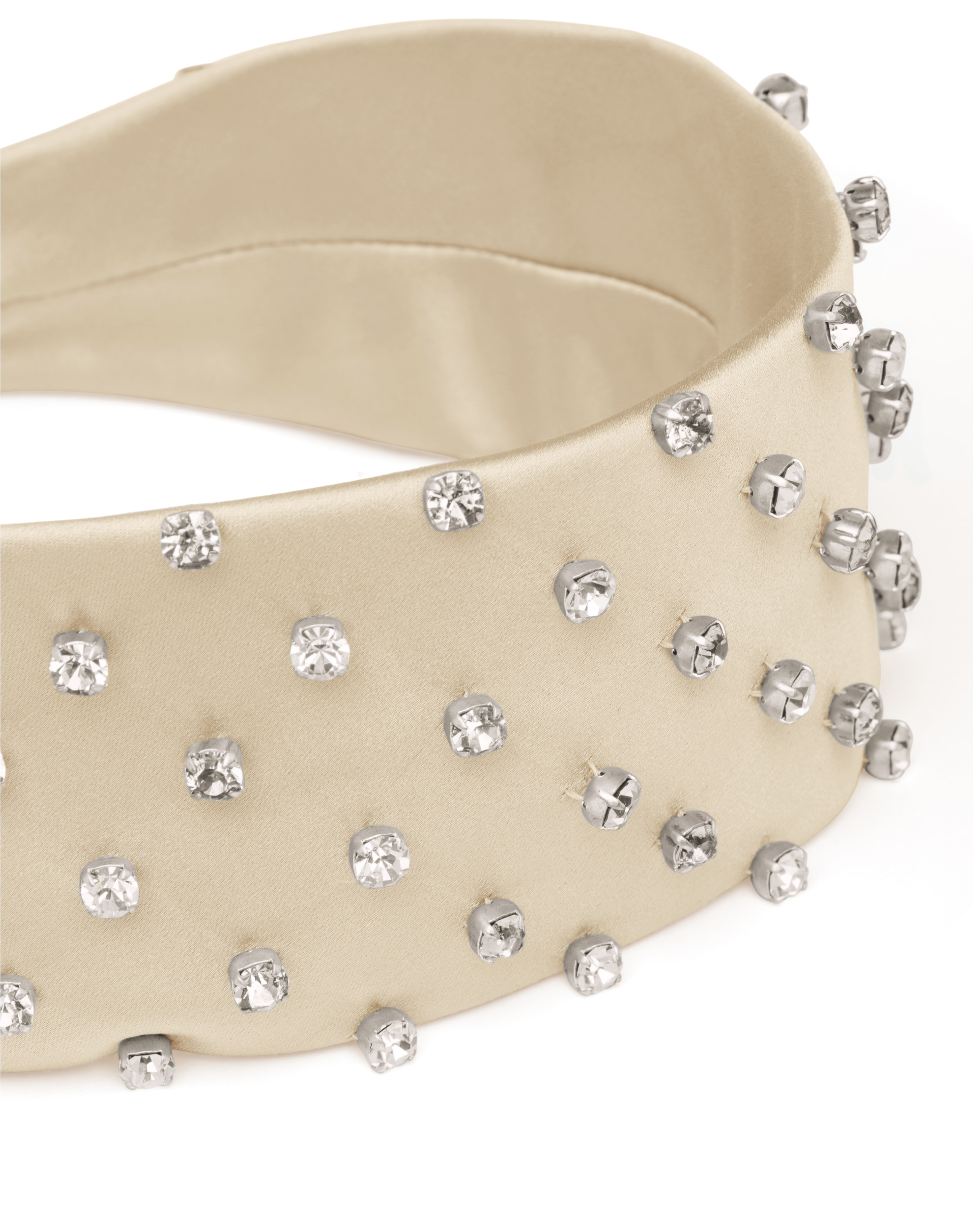 Satin headband with crystals Prada