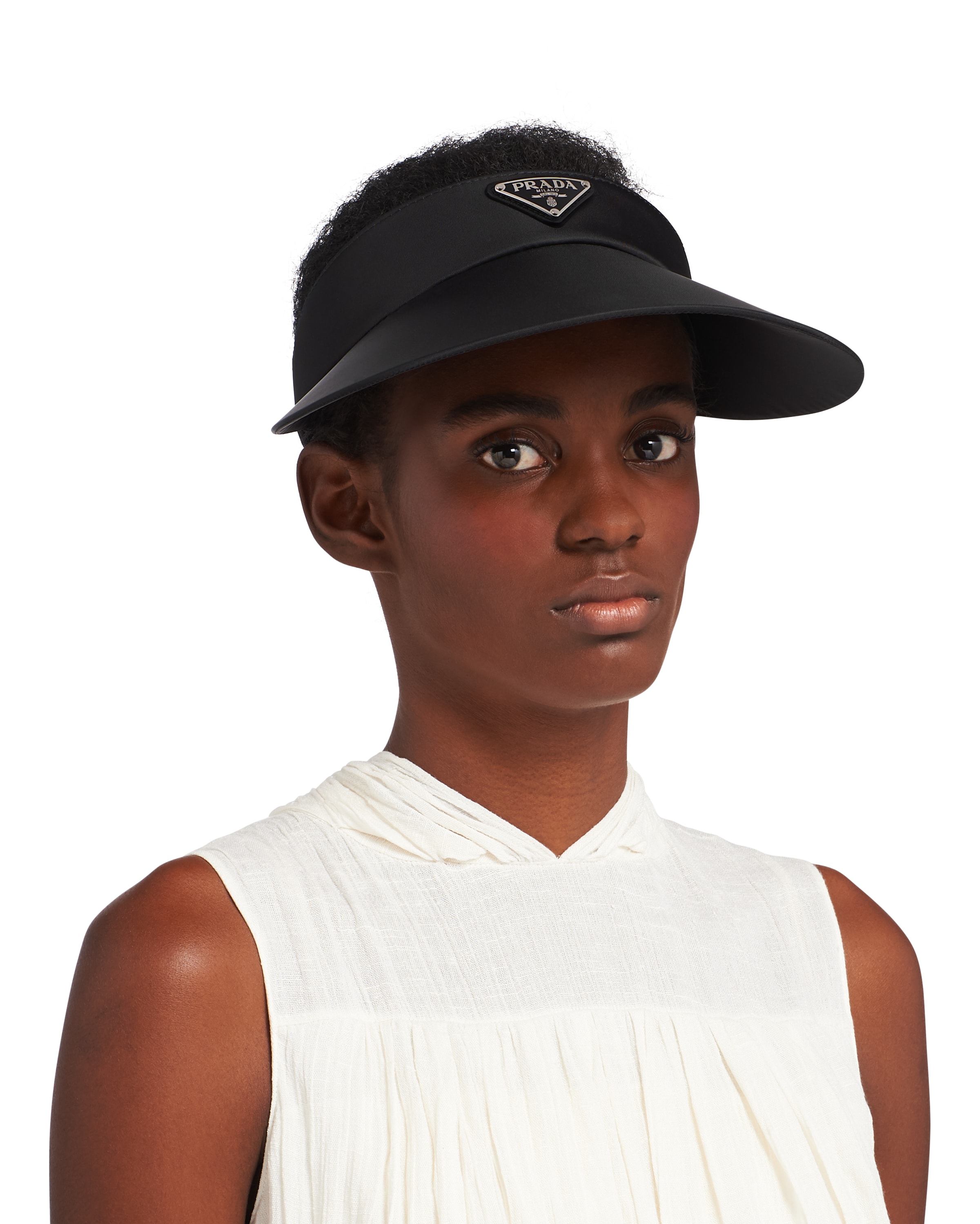 Black Nylon visor Prada