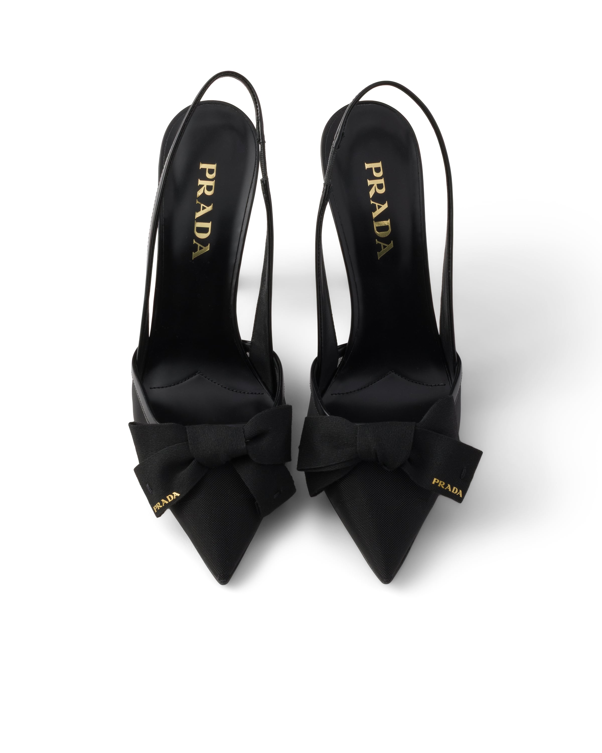 Prada Mesh Slingback Pumps In Black