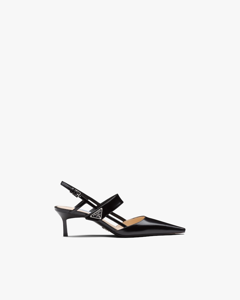 prada black slingbacks