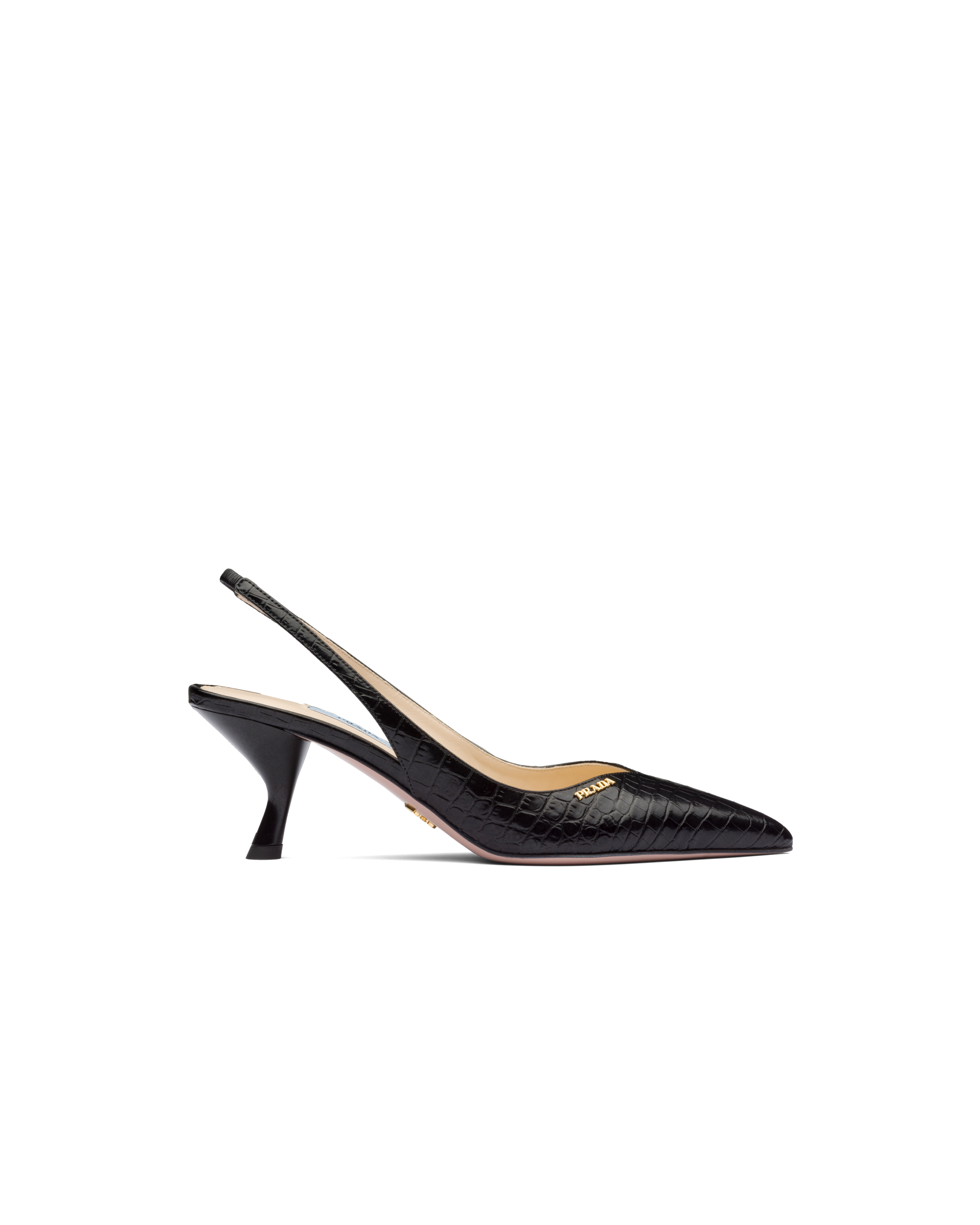 prada patent leather slingbacks