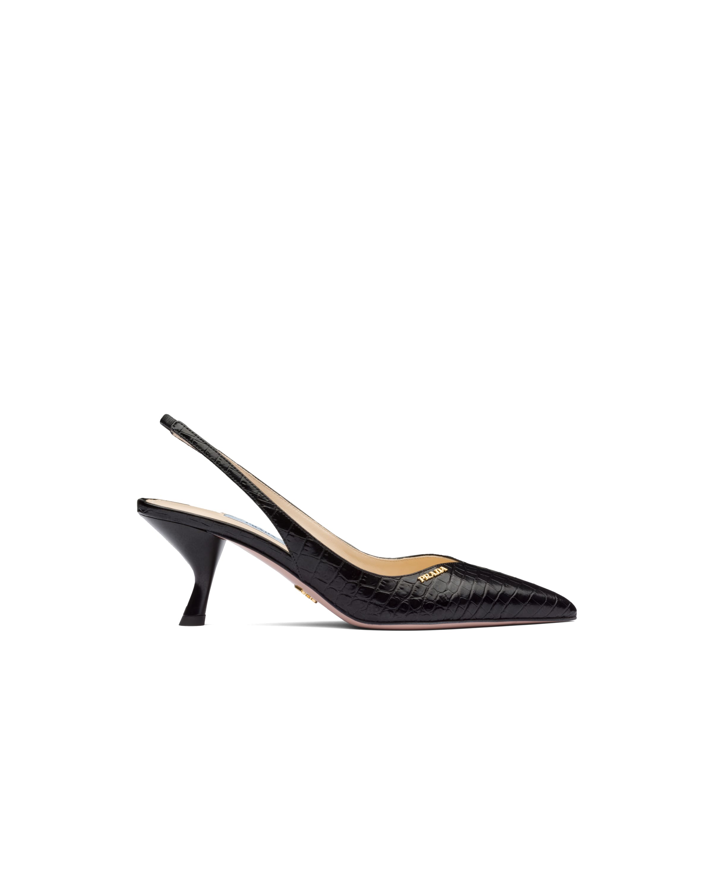 Black Leather slingbacks | Prada