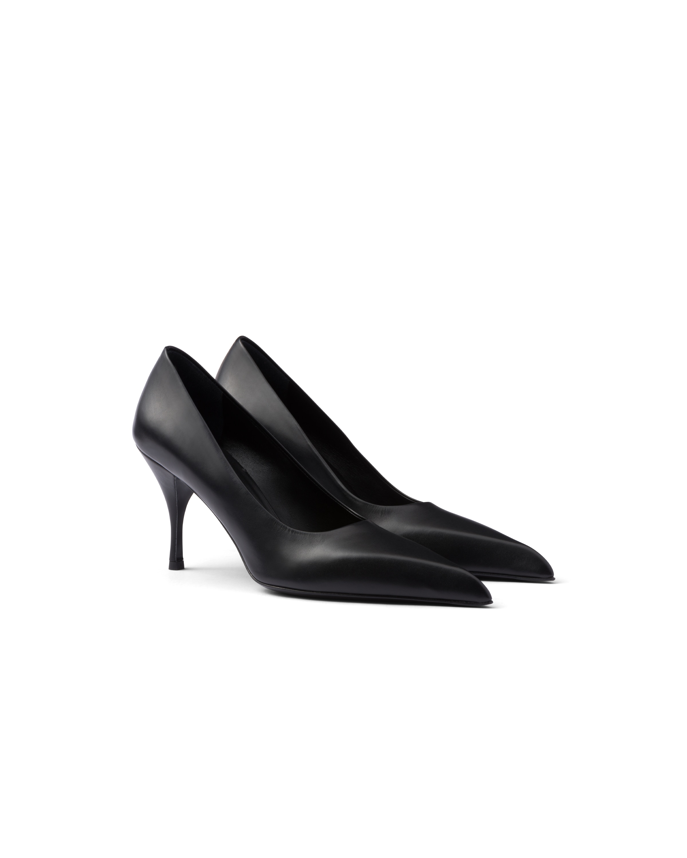 Prada Escarpins En Cuir, Femme, Noir, Taille 36,5